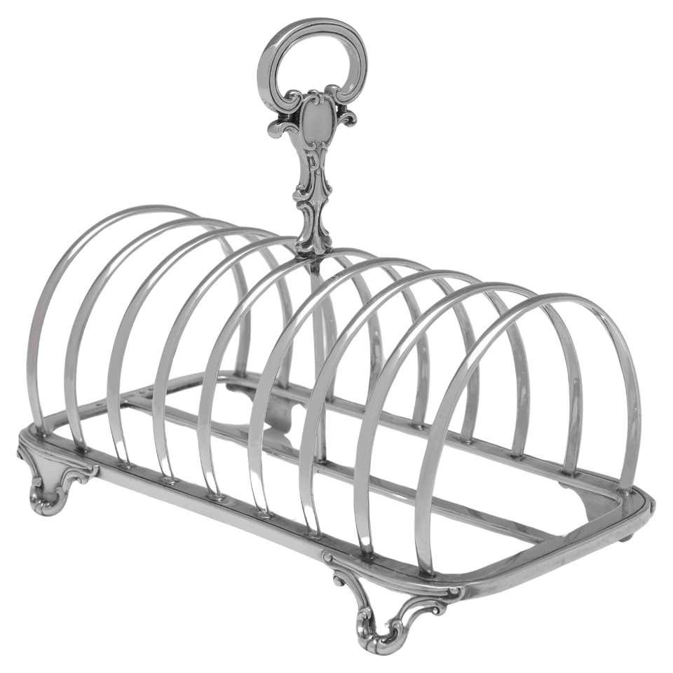 Gothic Design Victorian Sterling Silver Toast Rack - Made in 1846 For ...