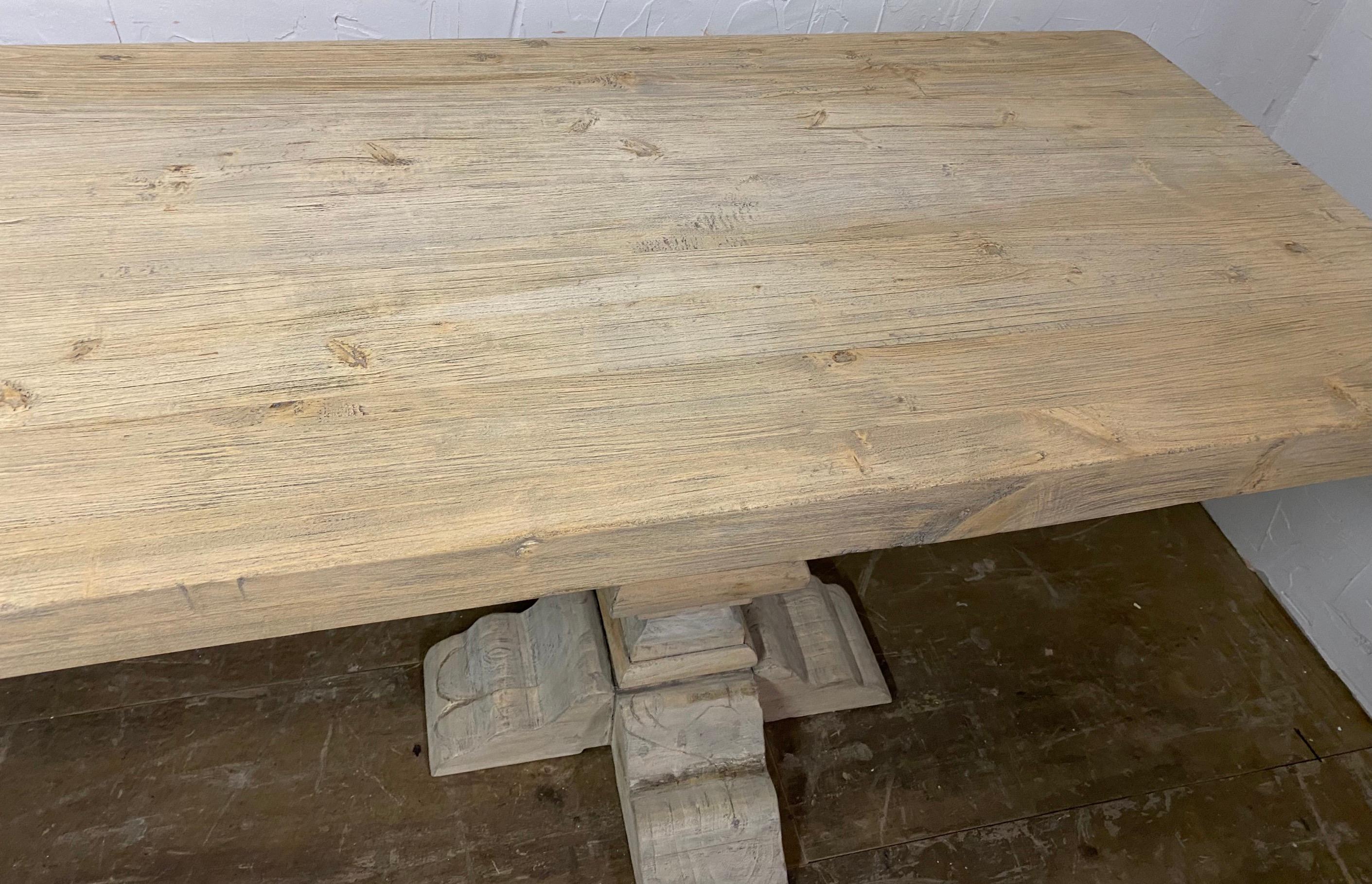 Unknown Swedish Style Plank Top Console or Dining Table For Sale