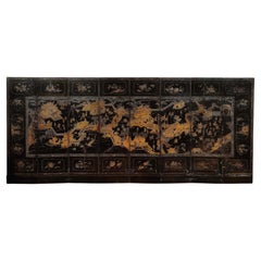 Large 8-wing-screen in Coromandel Lacquer, China, Quing, Late 18th/Early 19th C