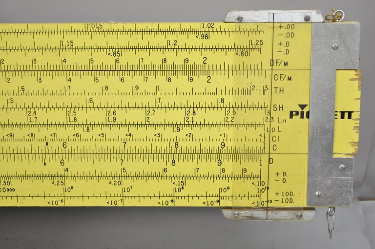 Large Slide Rule Ruler by Pickett Advertising Display Teaching Aid at