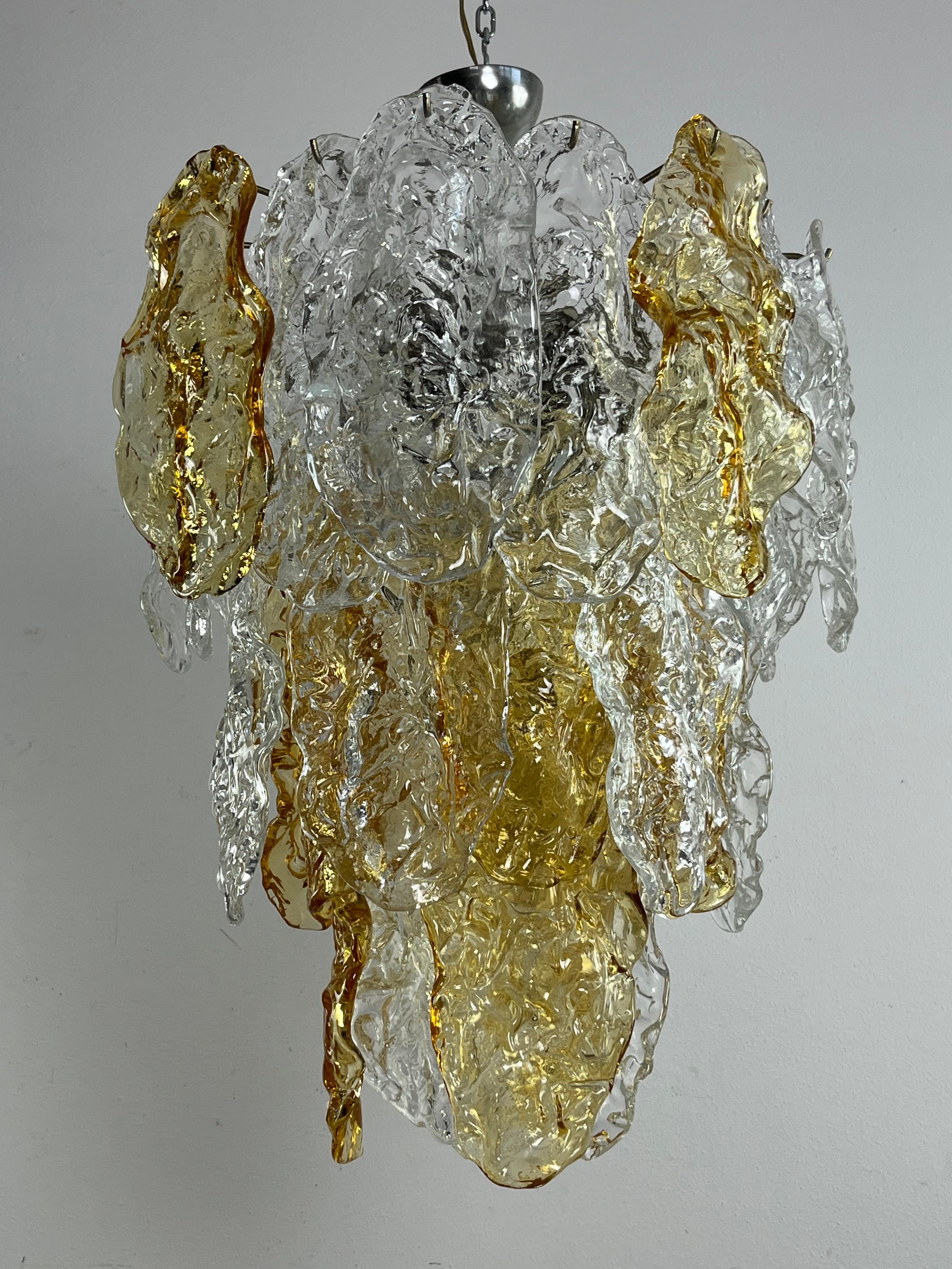 Grand lustre de 9 lumières en verre de Murano, facture d'achat de 1978 en vente 2