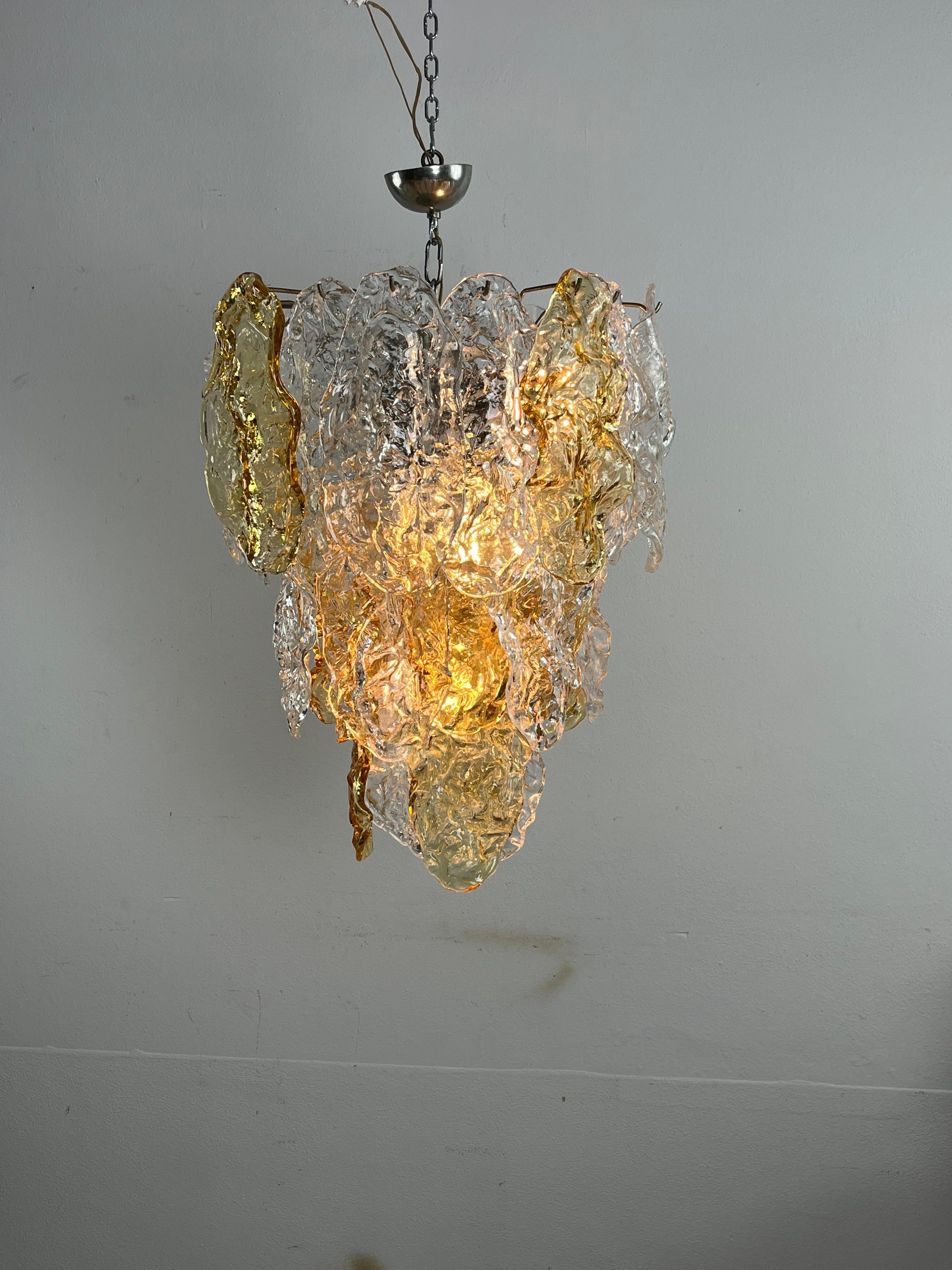 Grand lustre de 9 lumières en verre de Murano, facture d'achat de 1978 en vente 3