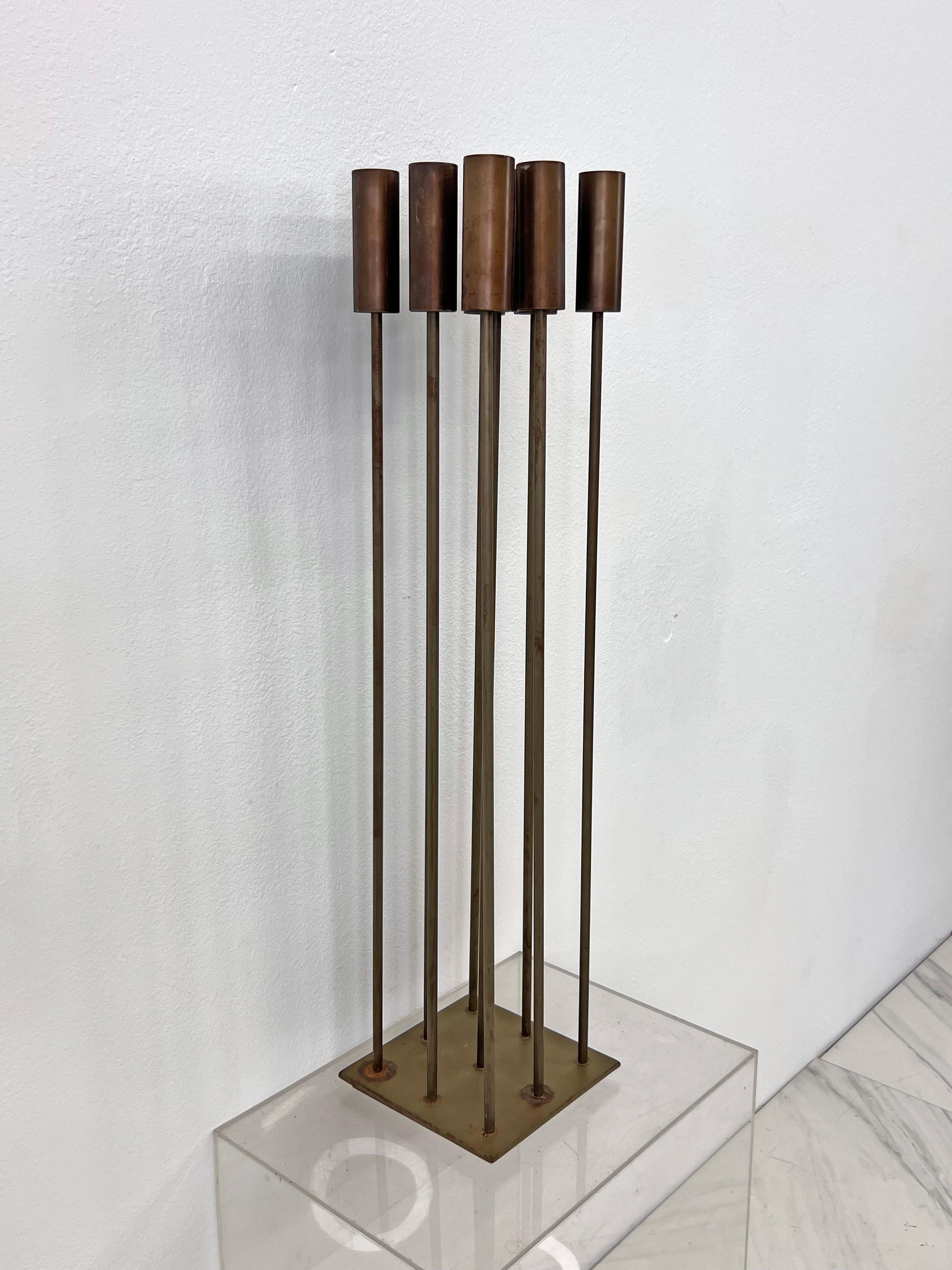 Große 9 Rod Sonambient-Skulptur im Stil von Harry Bertoia (Stahl) im Angebot