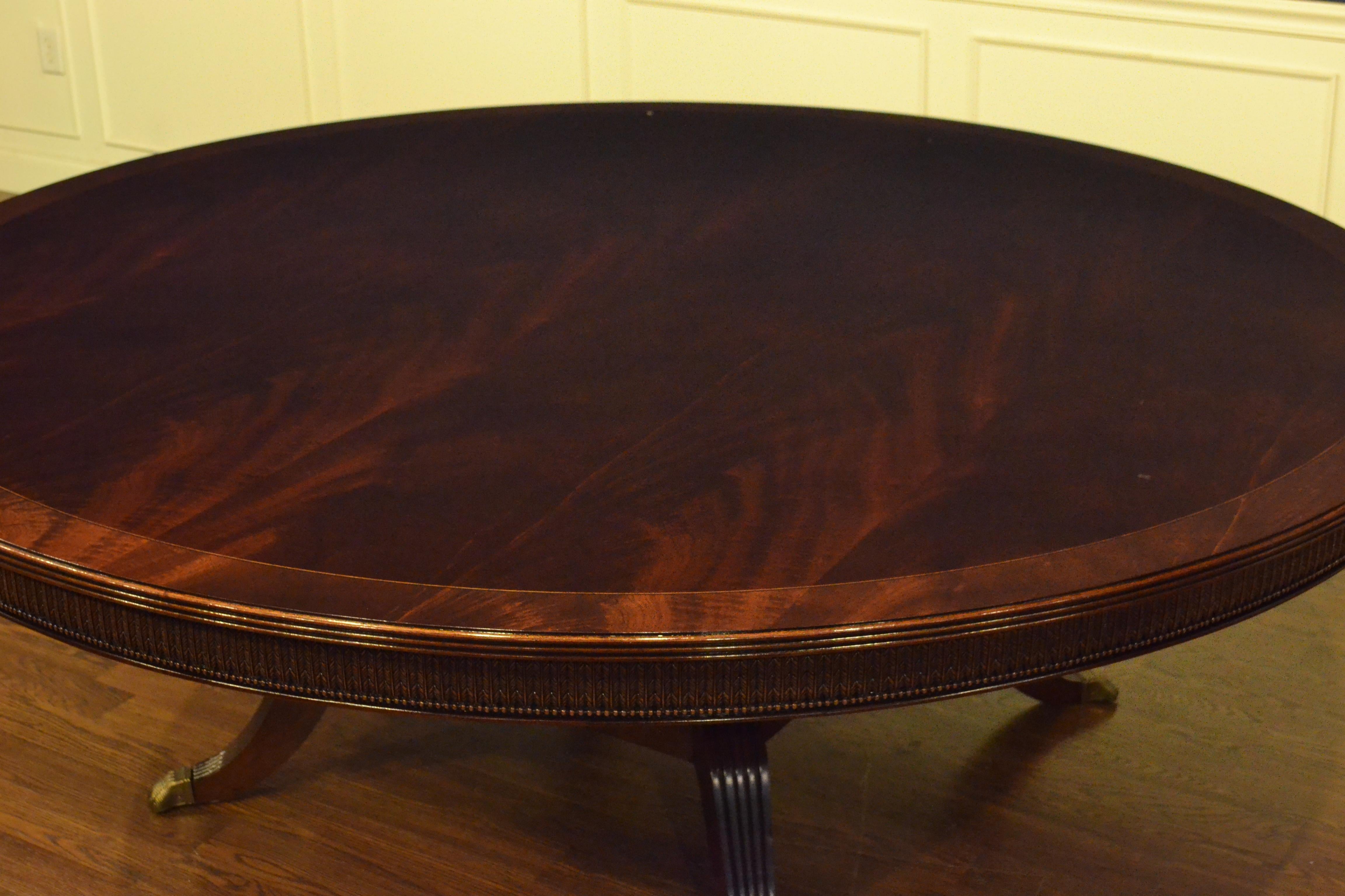 large mahogany dining table