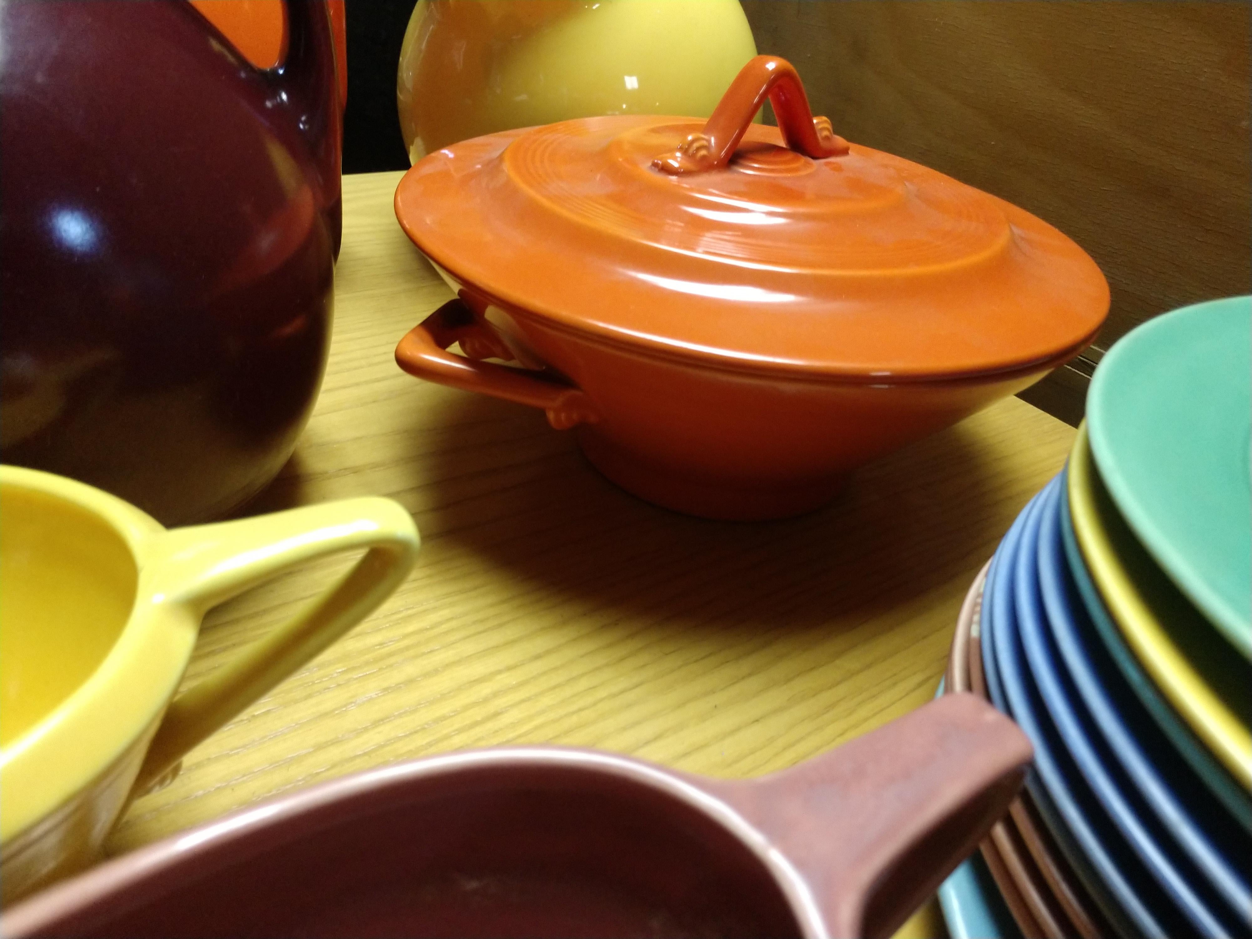 Mid Century 80+ Pieces Fiesta Harlequin Riviera Collection-Rare Pieces Include In Good Condition For Sale In Port Jervis, NY