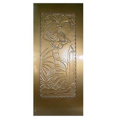 Large 93" Art Deco Style Coco Bongo Gold Door From 1994 The Mask, 2 Available