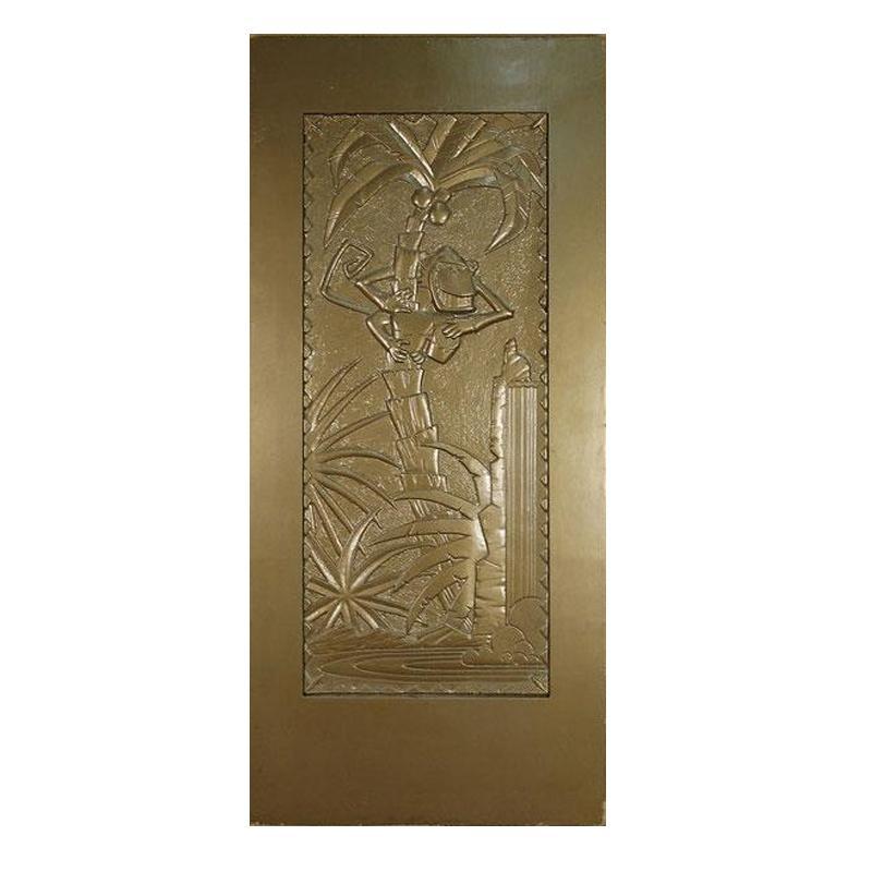 Large gold 7' foot Coco Bongo door custom made for the 1994 film 