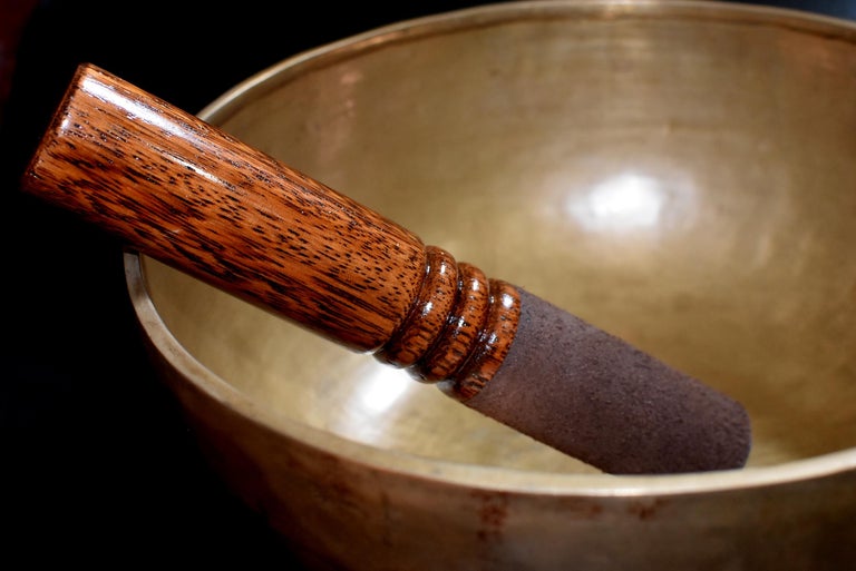 Large Nepalese Singing Bowl Handmade Solid Brass at 1stDibs