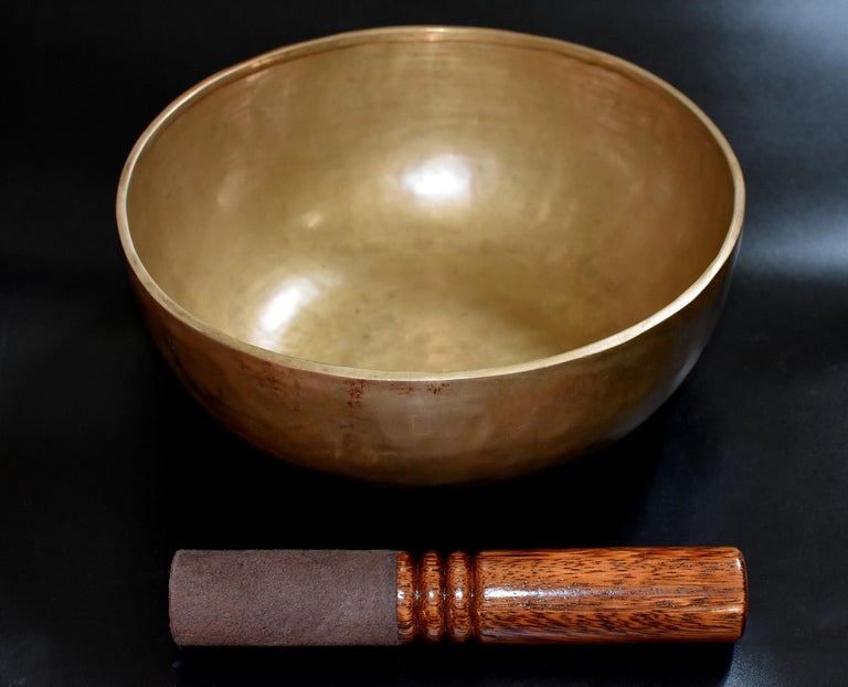 Large Nepalese Singing Bowl Handmade Solid Brass at 1stDibs