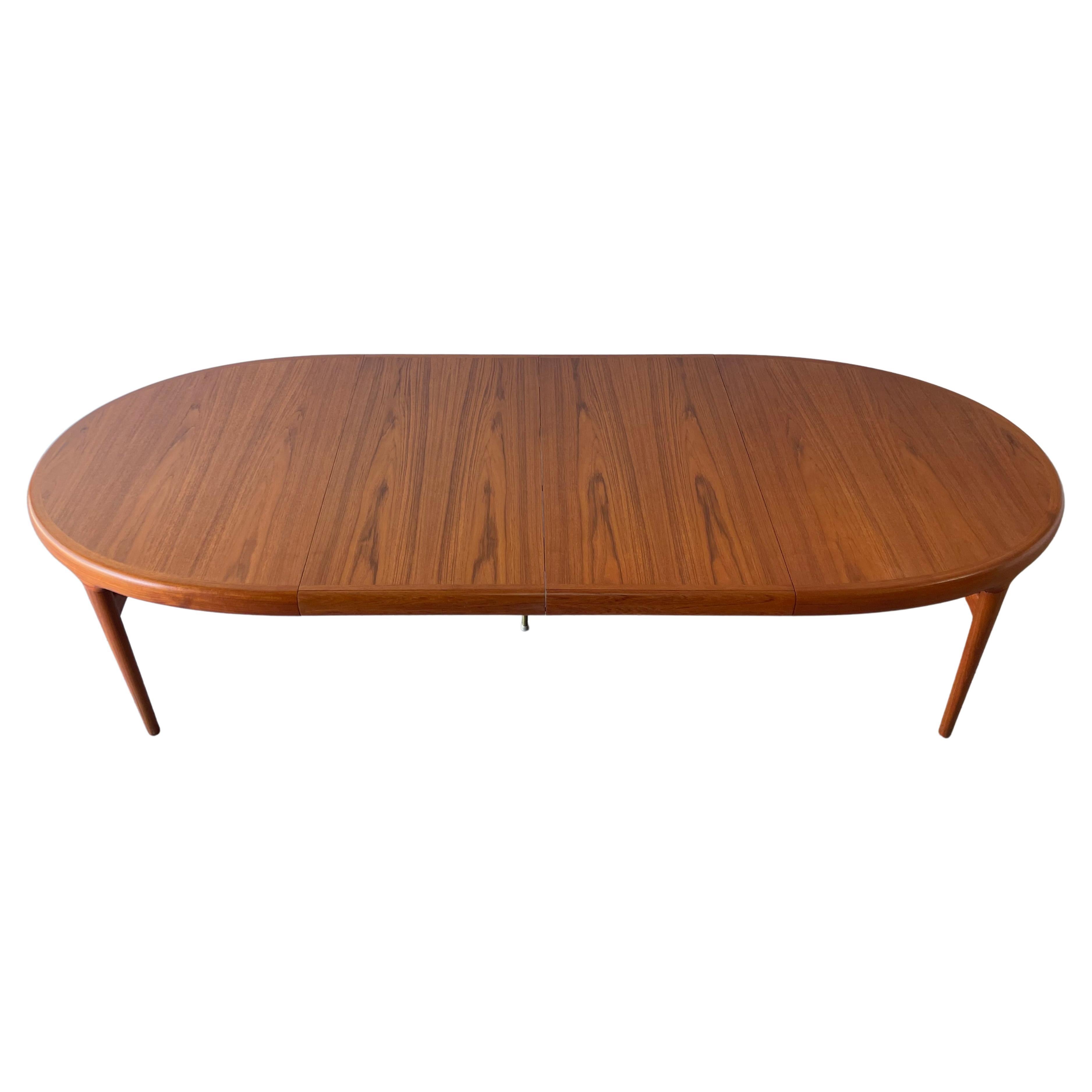 Teak Danish Modern Oval Dining Table Designed by Hos Wulff
