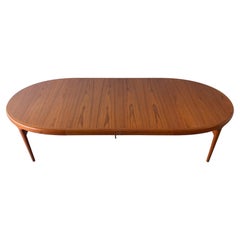 Teak Danish Modern Oval Dining Table Designed by Hos Wulff
