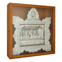 Large Abalone and Mother of Pearl Icon Depicting the Last Supper