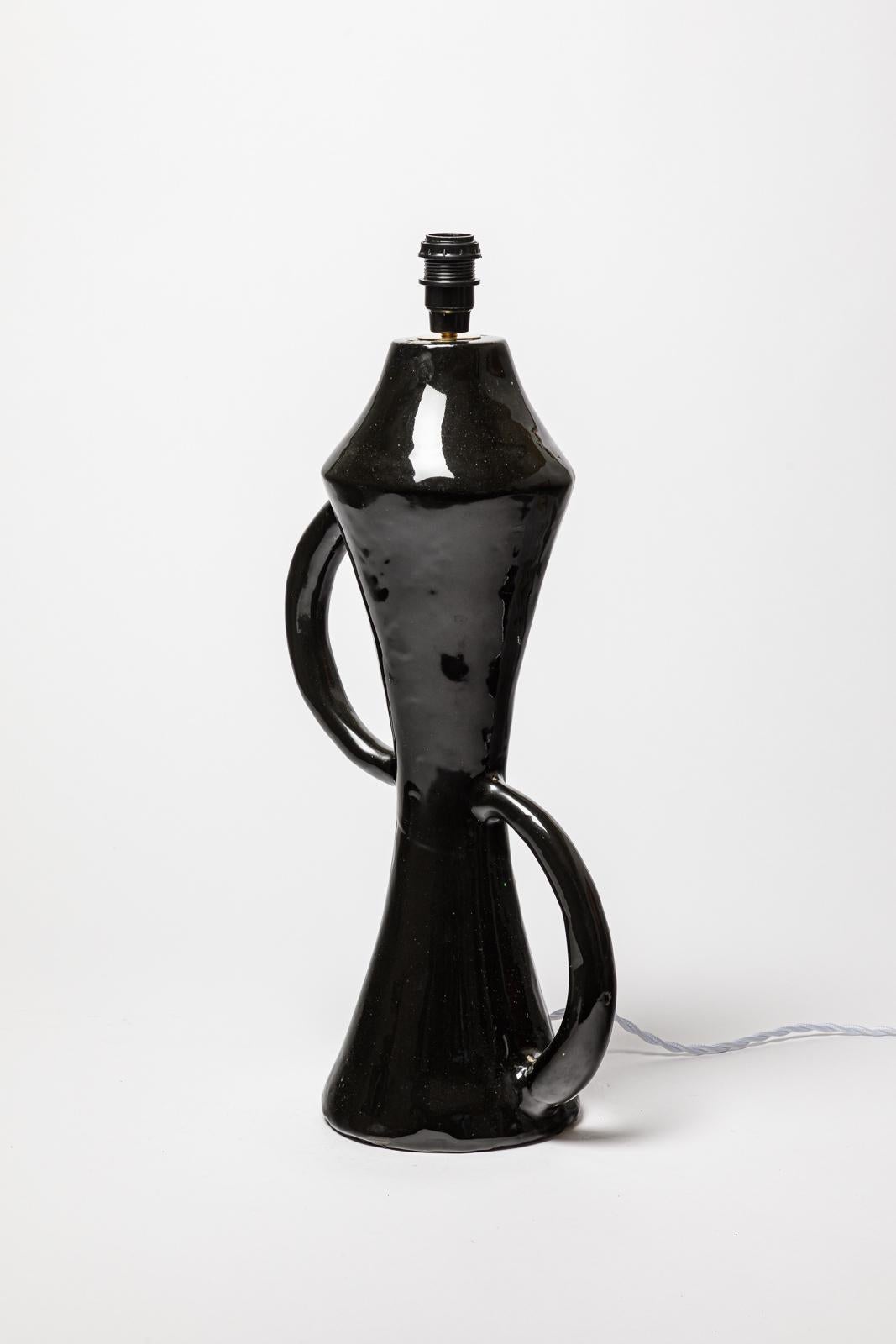 Mid-Century Modern Large abstract 20th century design ceramic table lamp style of Georges Jouve