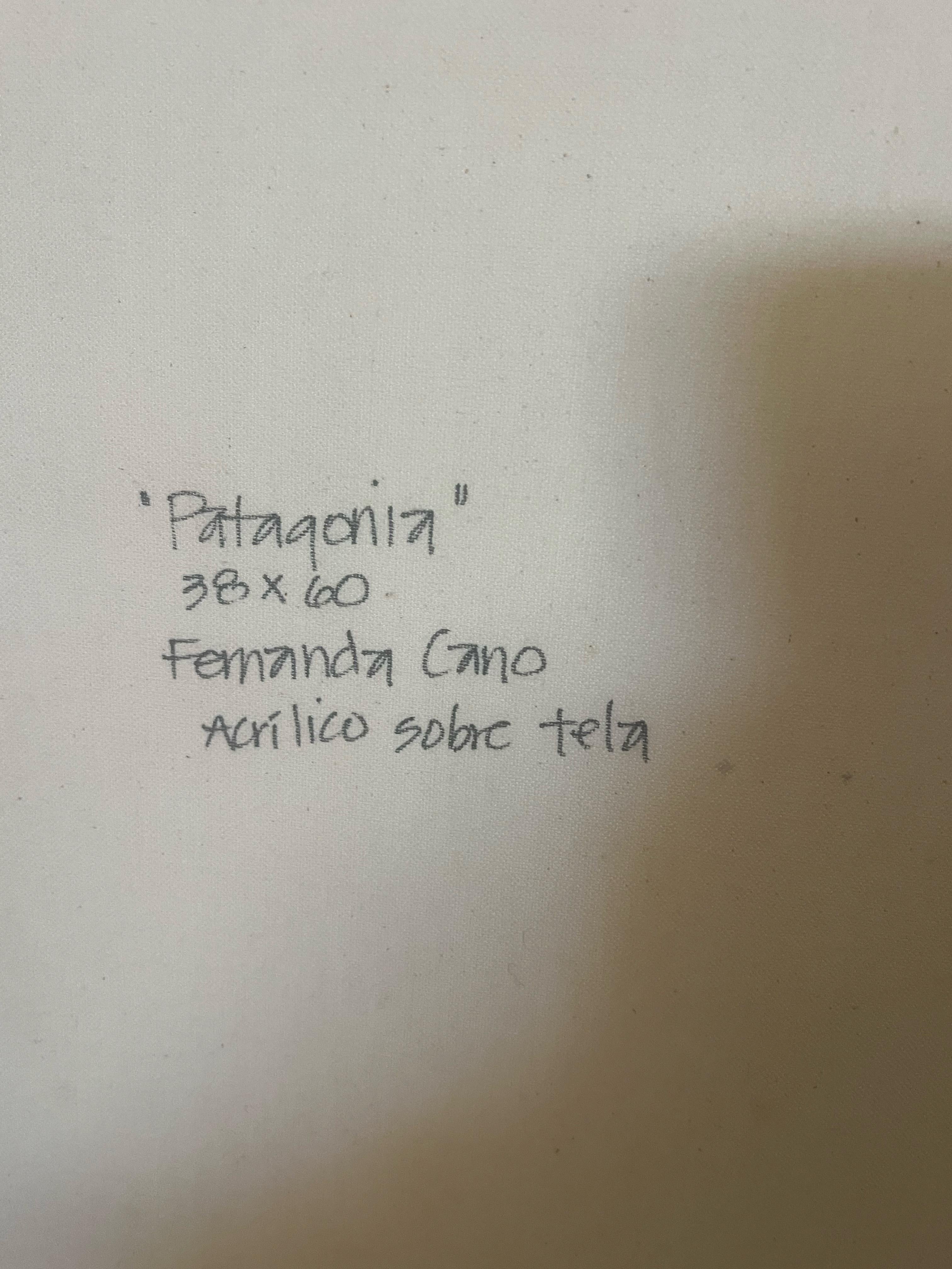 Large Abstract Acrylic on Canvas by Artist Fernanda Cano 