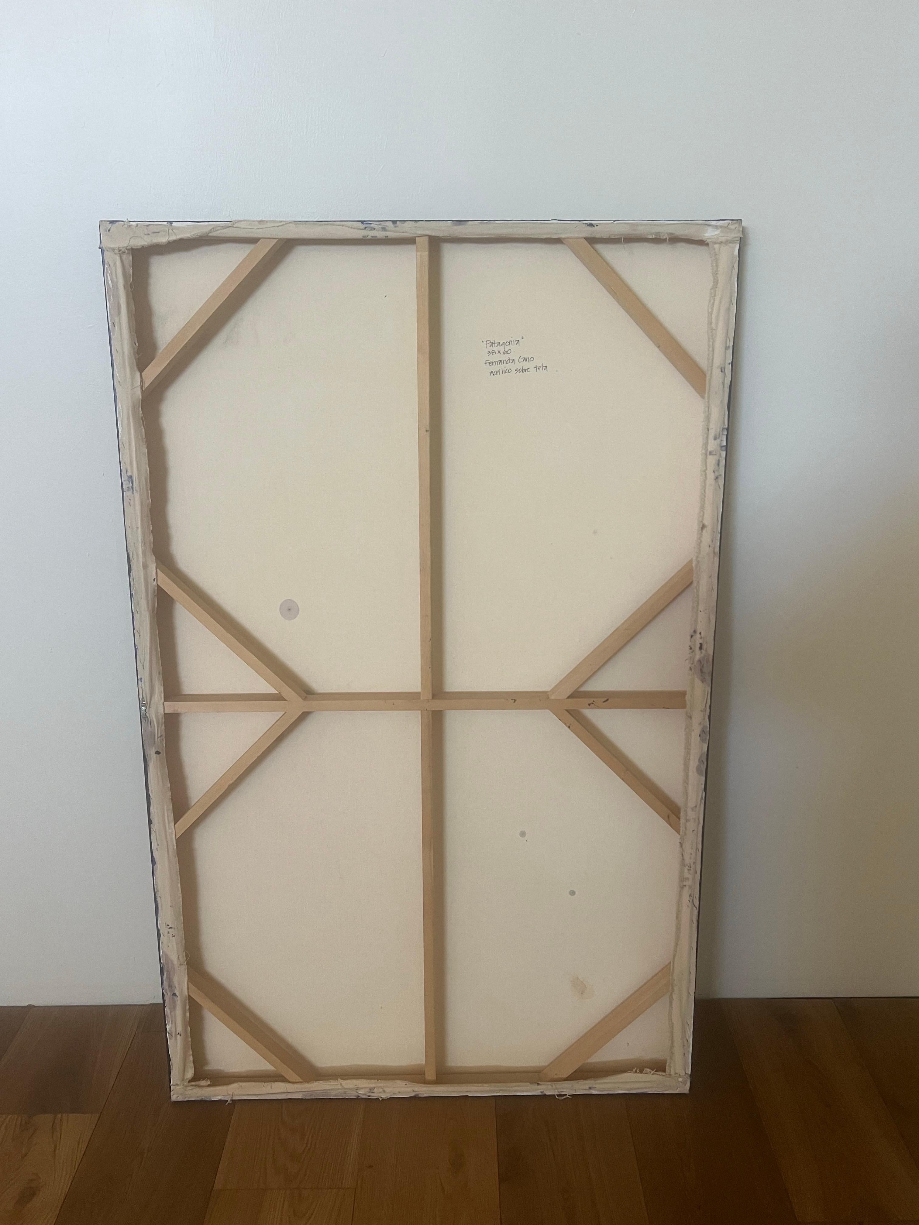 Large Abstract Acrylic on Canvas by Artist Fernanda Cano 