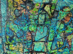 Large Abstract Acrylic on Panels by Texas Artist, Karl Lubbering