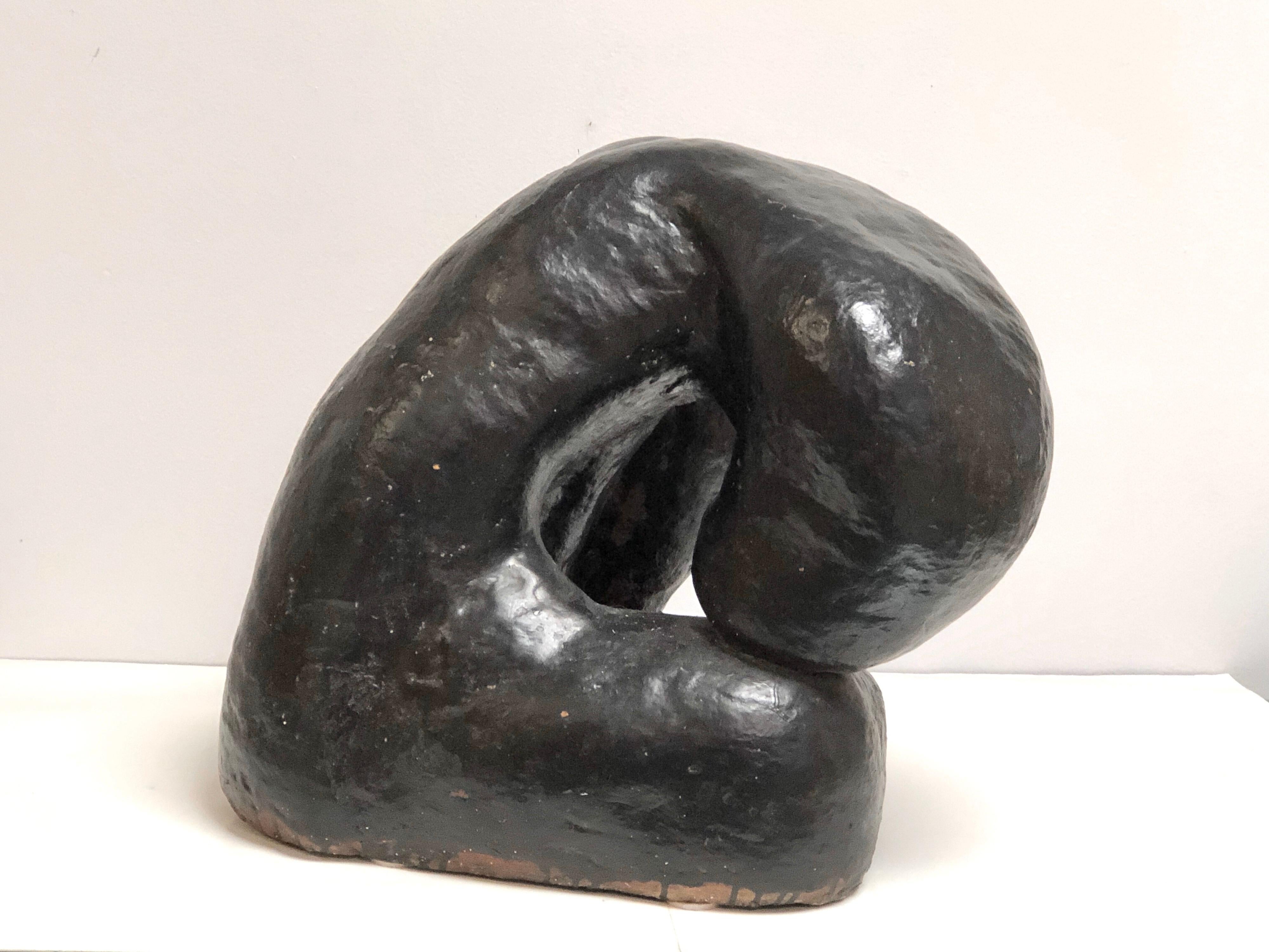 Large Abstract Biomorphic Ceramic Sculpture Jean Arp Style In Good Condition In Miami, FL