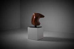 Large Abstract ‘Boulder Shaped’ Wooden Sculpture, France 1970s