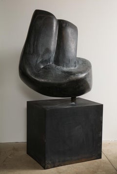 Gran escultura abstracta de bronce de Aviva Shemer