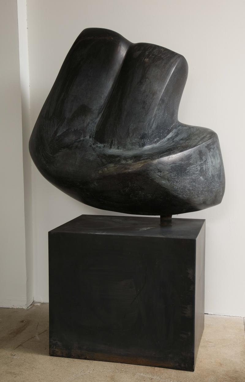 Israeli Large Abstract Bronze Sculpture by Aviva Shemer For Sale