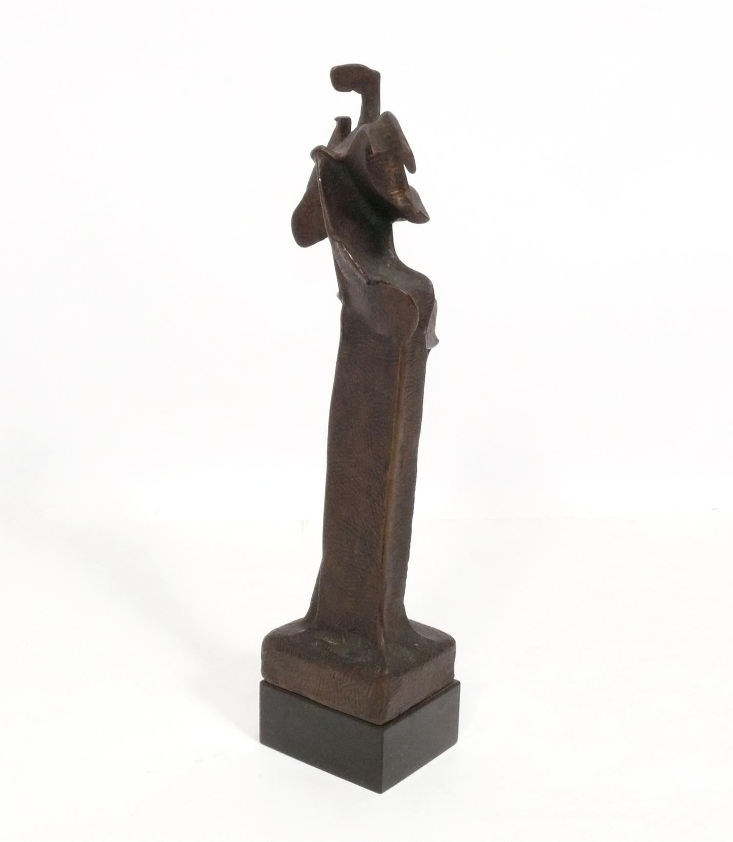 Mid-Century Modern Grande sculpture abstraite en bronze de Carol Harrison en vente