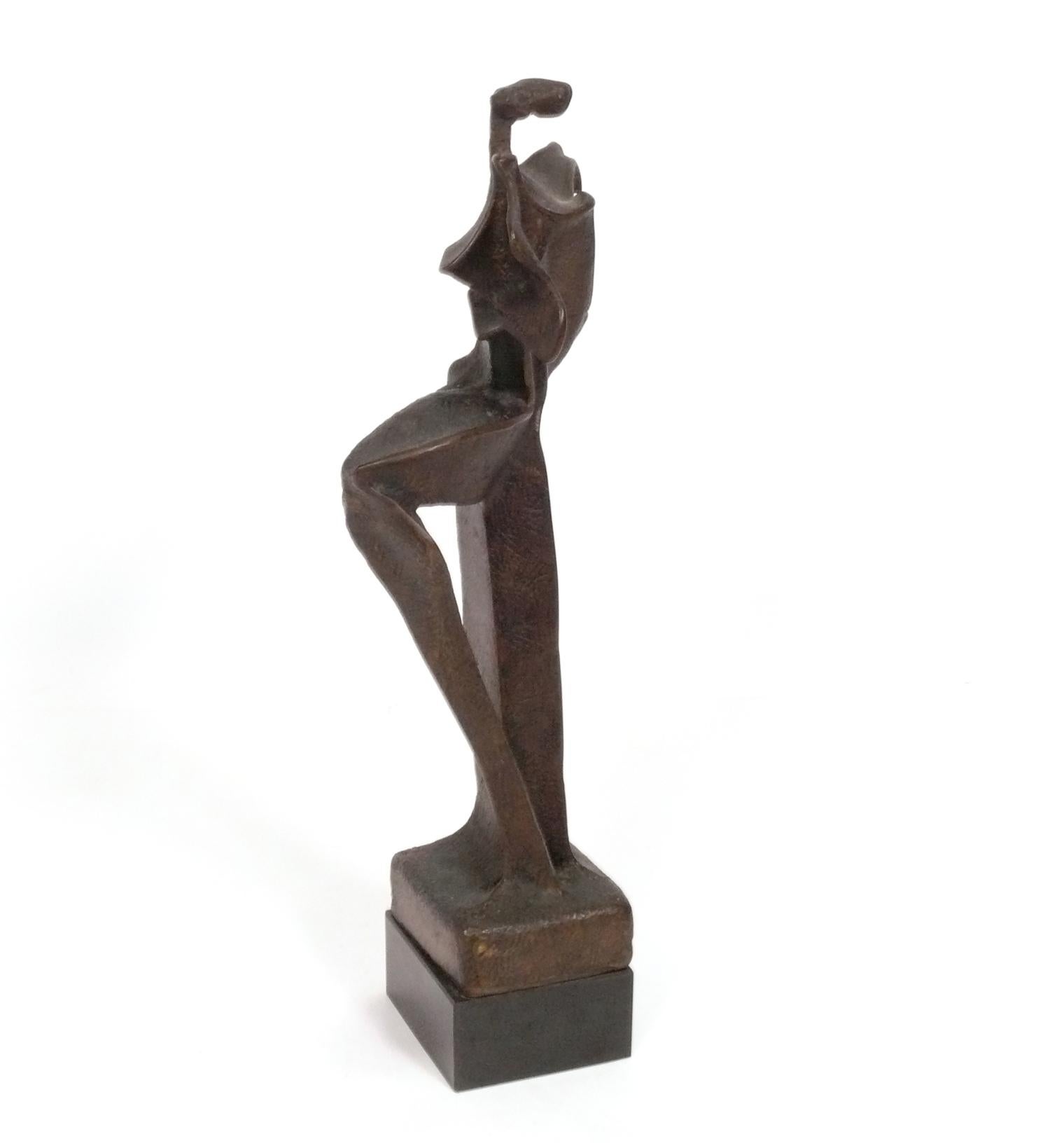 Mid-Century Modern Large Abstract Bronze Sculpture by Carol Harrison For Sale