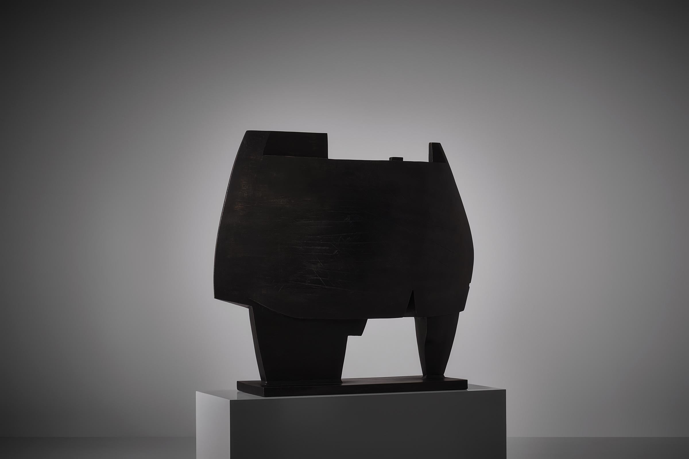 Gran escultura abstracta de bronce de Maurice Perrenoud en venta 1