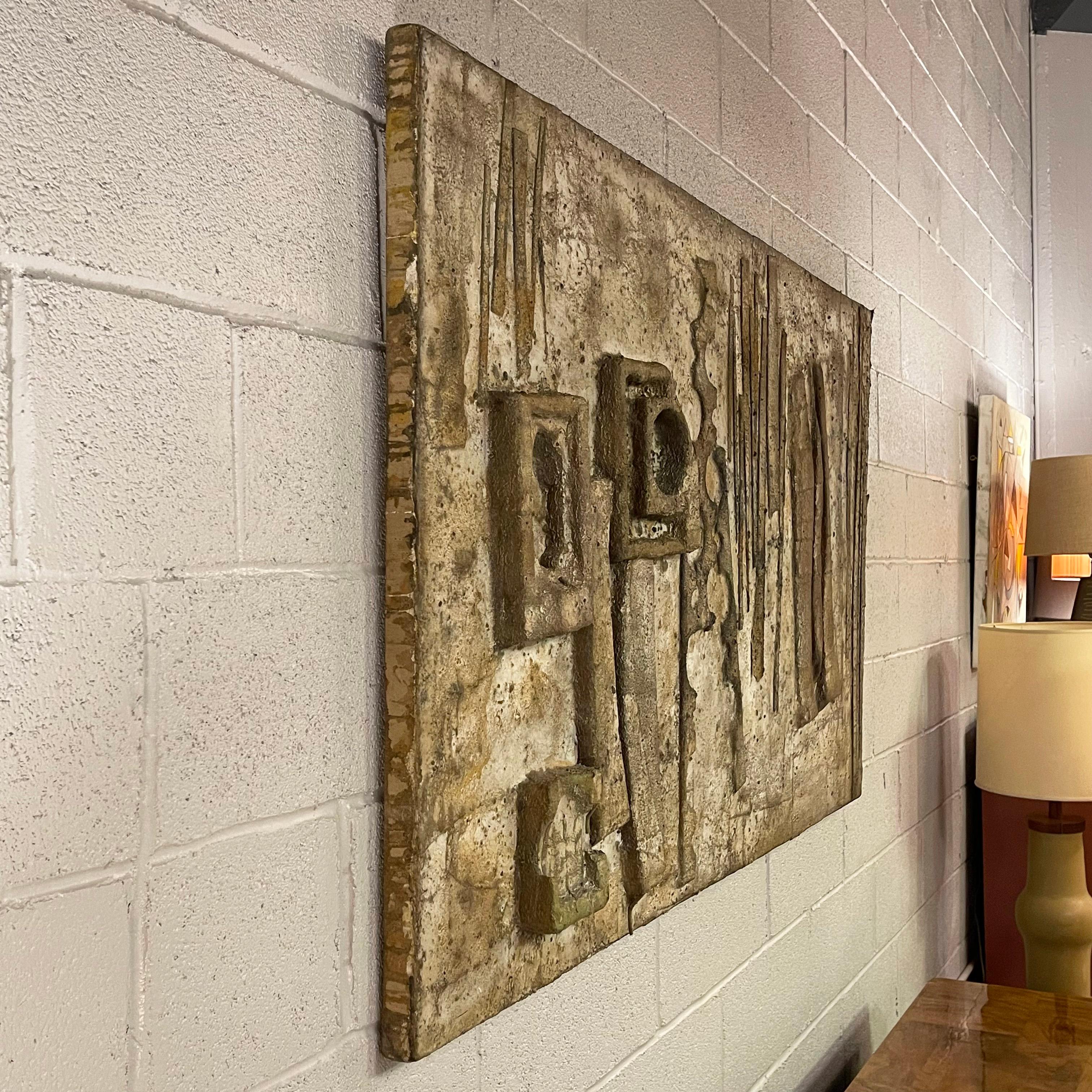 Large Abstract Brutalist Wall Sculpture In Good Condition For Sale In Brooklyn, NY