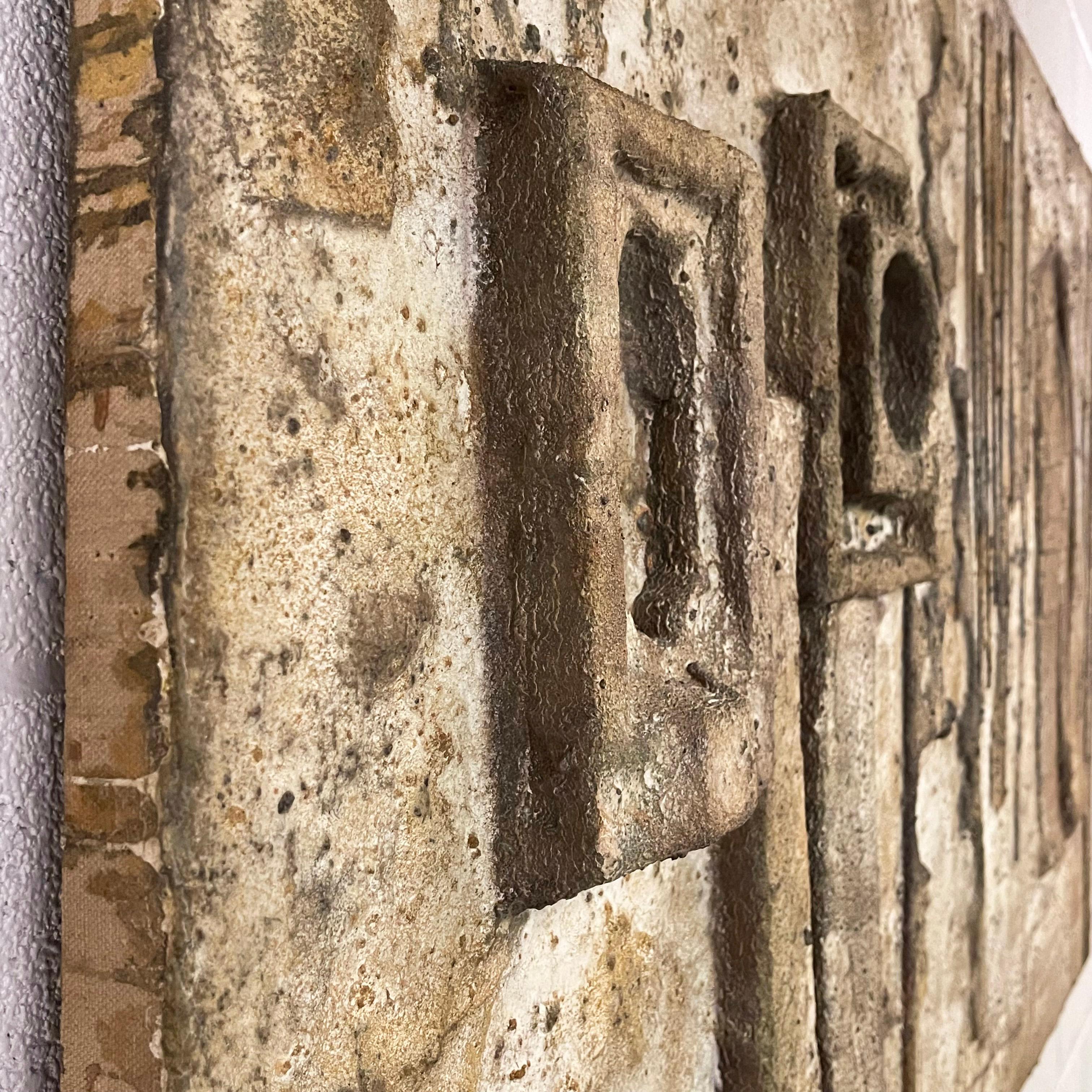 20th Century Large Abstract Brutalist Wall Sculpture For Sale