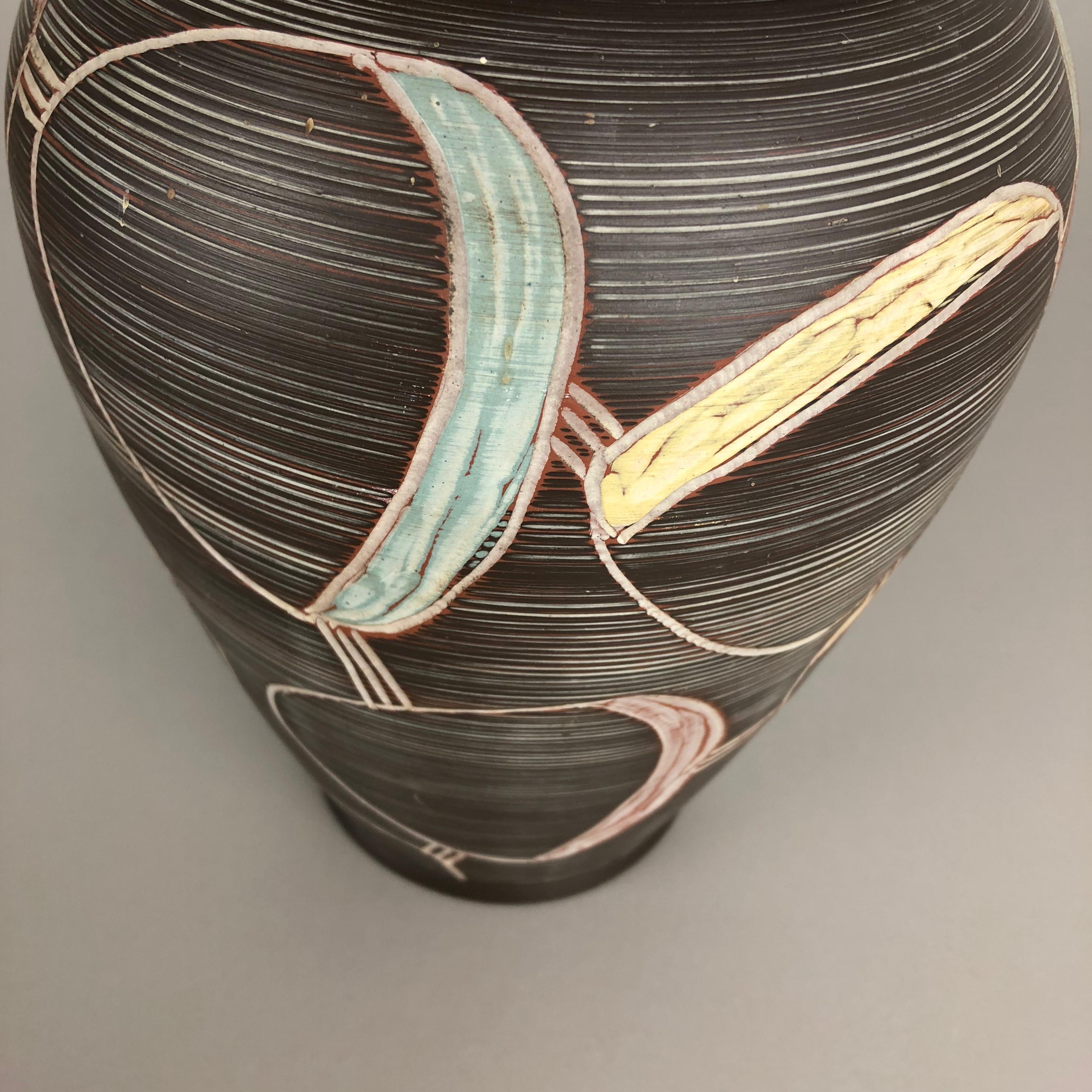 Large Abstract Ceramic Pottery Vase by Sawa Franz Schwaderlapp, Germany, 1950s 6