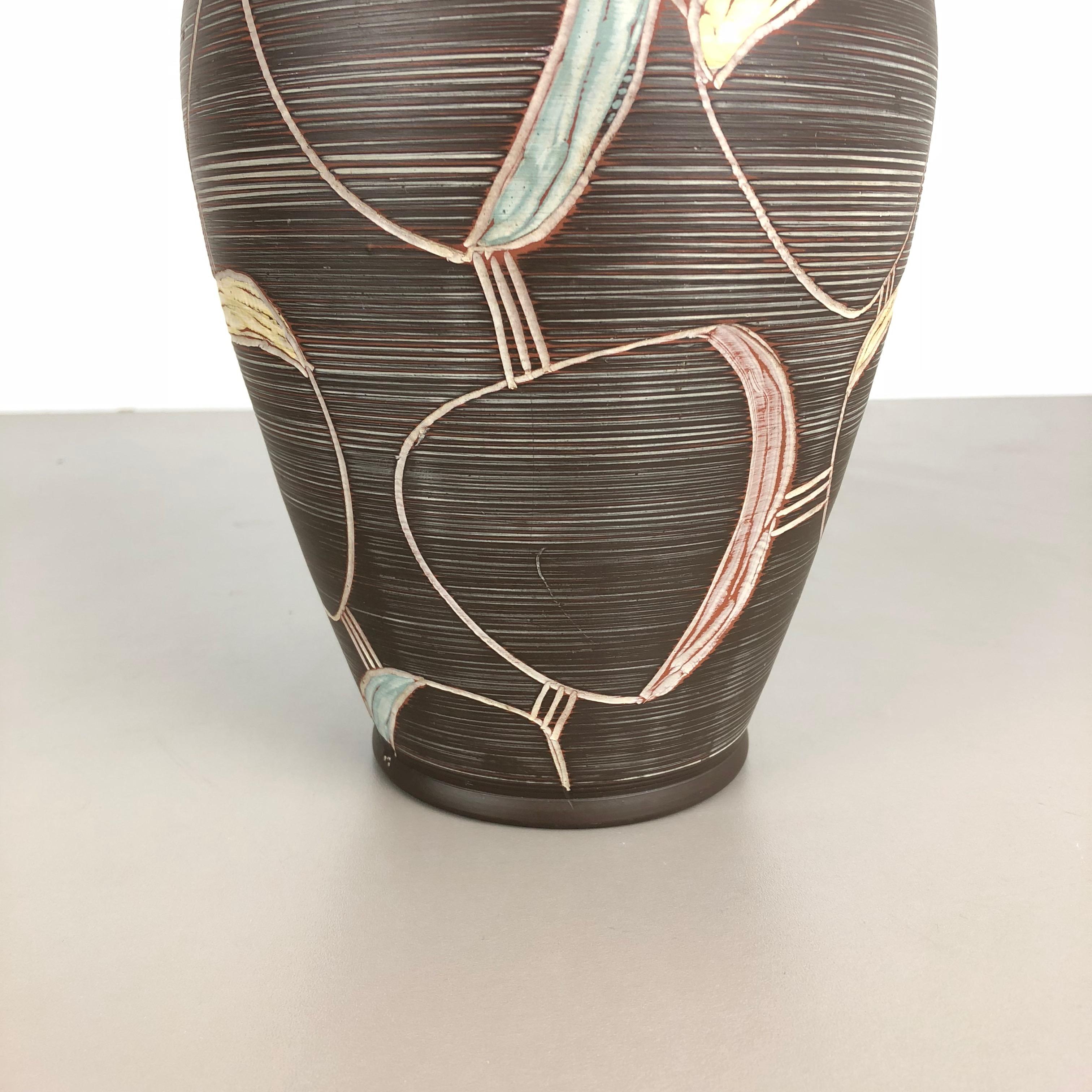 Large Abstract Ceramic Pottery Vase by Sawa Franz Schwaderlapp, Germany, 1950s 3