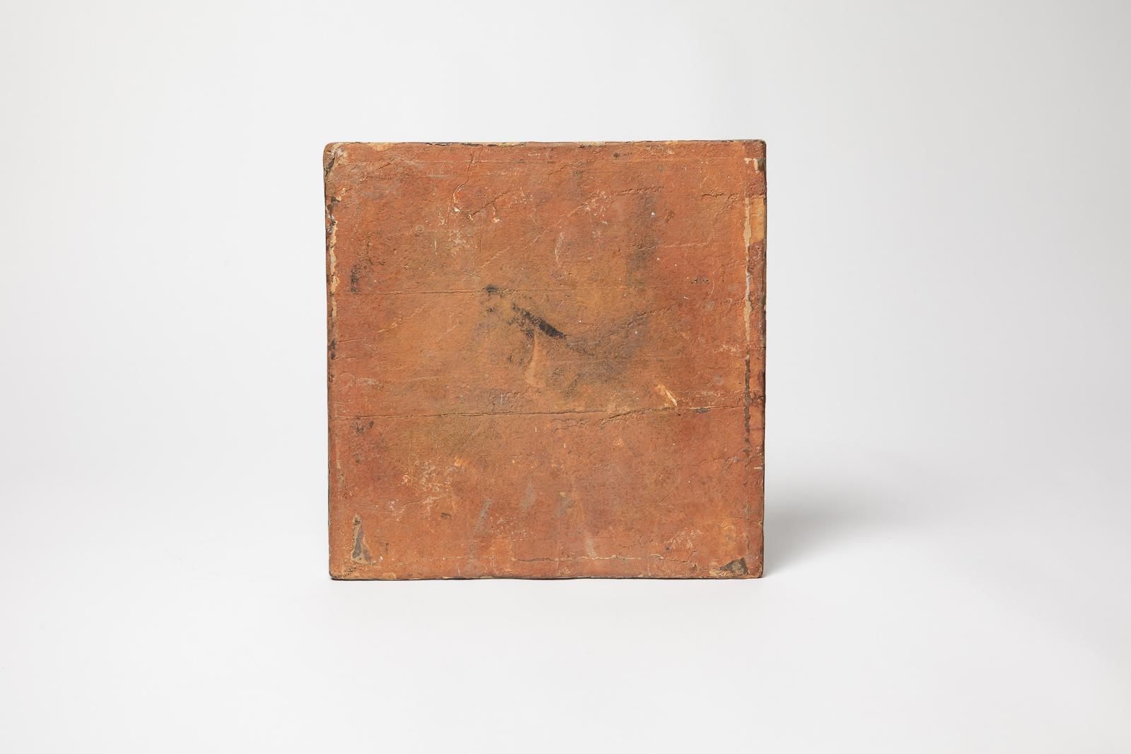 large abstract ceramic tile or panel or table plate by Alexandre Kostanda 1950 im Zustand „Hervorragend“ im Angebot in Neuilly-en- sancerre, FR