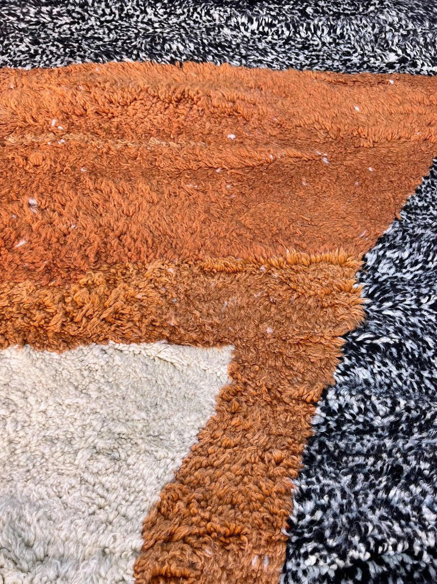 Lana Grande tappeto astratto a blocchi di colore moderno in lana marocchina Beni M'Rirt tessuto a mano in vendita