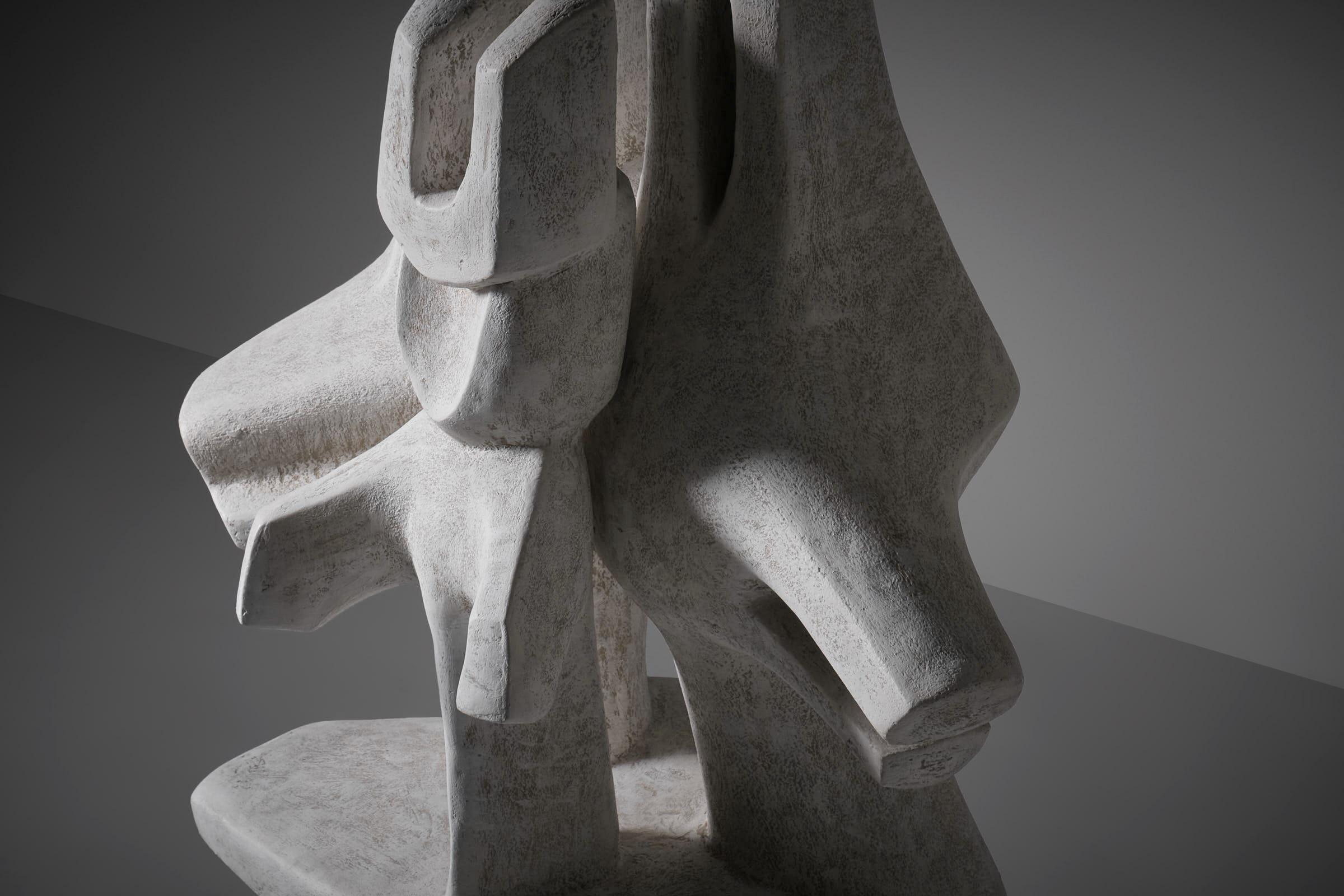 Grande scultura astratta in calcestruzzo di Roger Desserprit in vendita 3