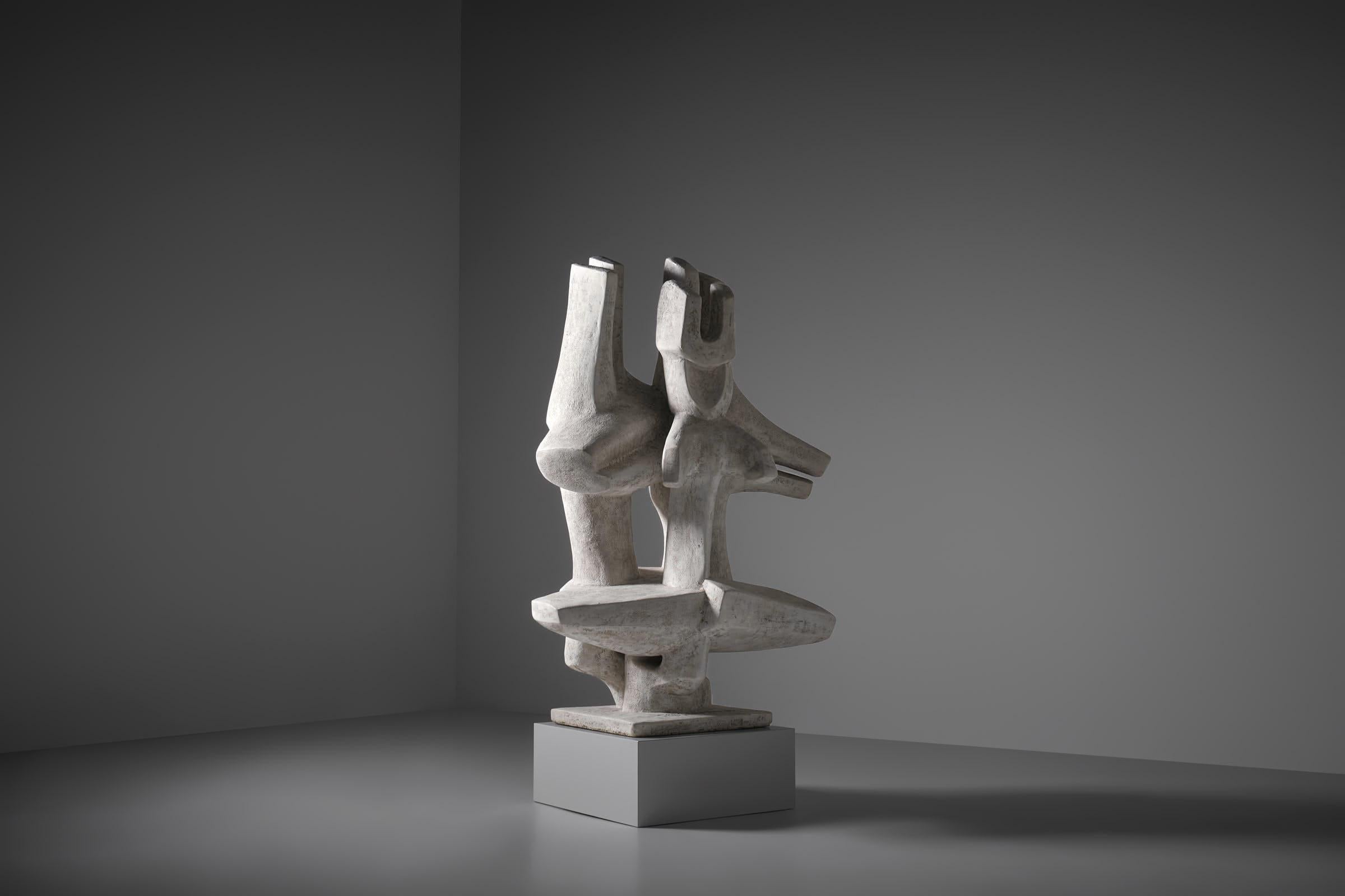 Grande scultura astratta in calcestruzzo di Roger Desserprit in vendita 2