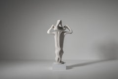 Große abstrakte Betonskulptur von Roger Desserprit, Frankreich 1982