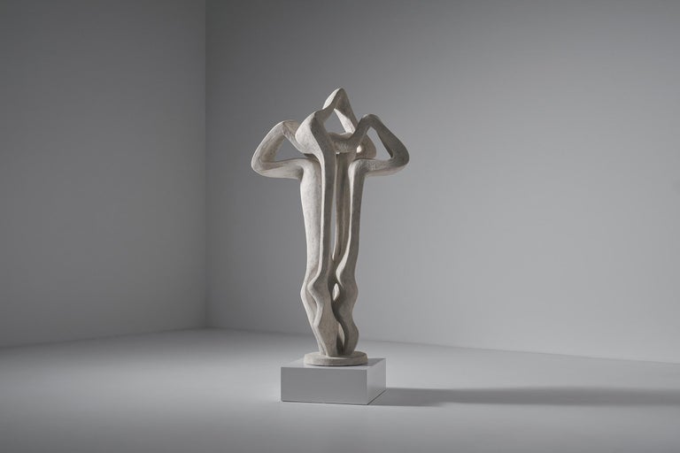Large Abstract concrete Sculpture by Roger Desserprit, France 1982 For Sale at 1stDibs