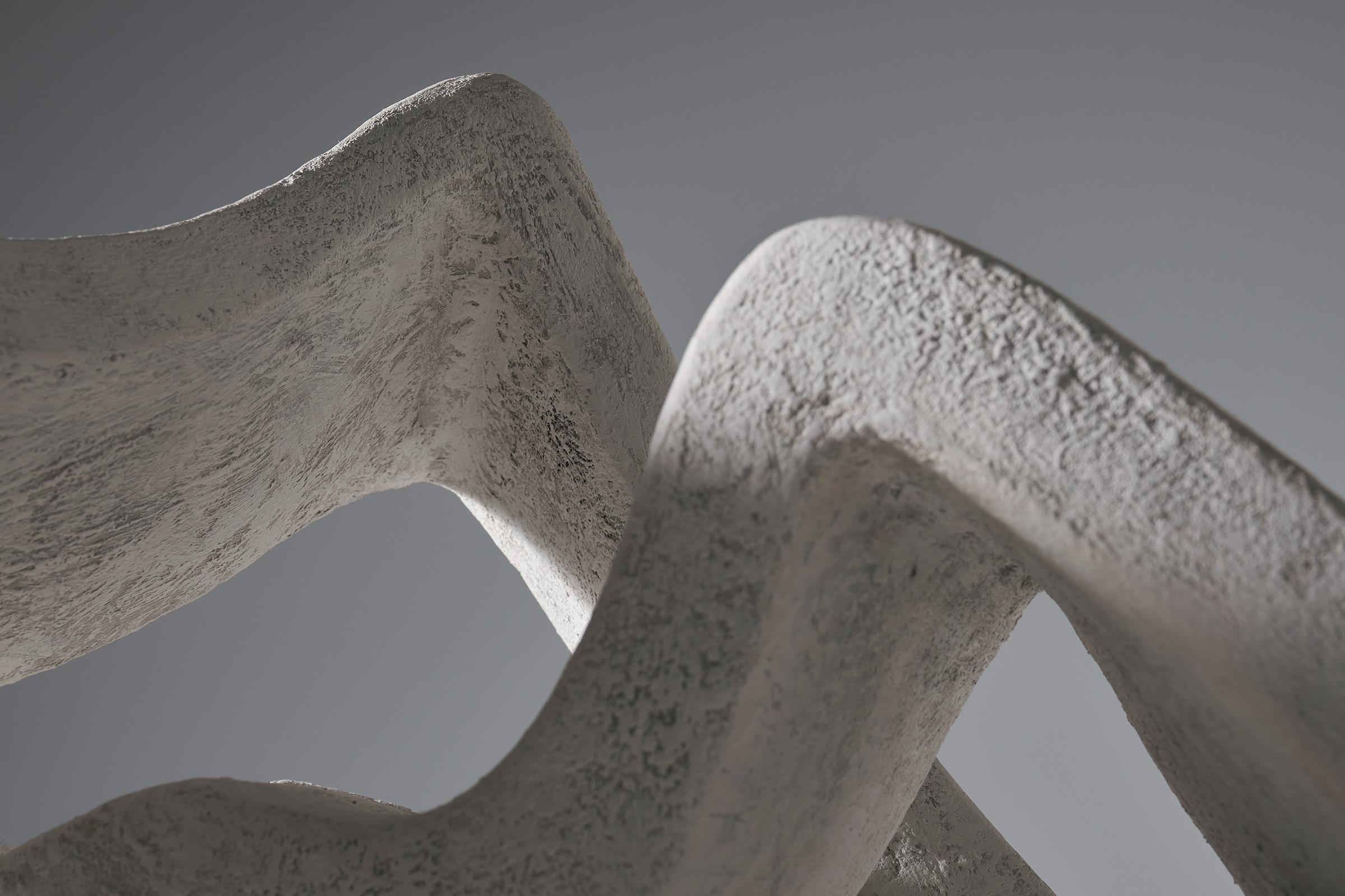 Large Abstract concrete Sculpture by Roger Desserprit, France 1982 2