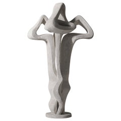 Große abstrakte Betonskulptur von Roger Desserprit, Frankreich 1982