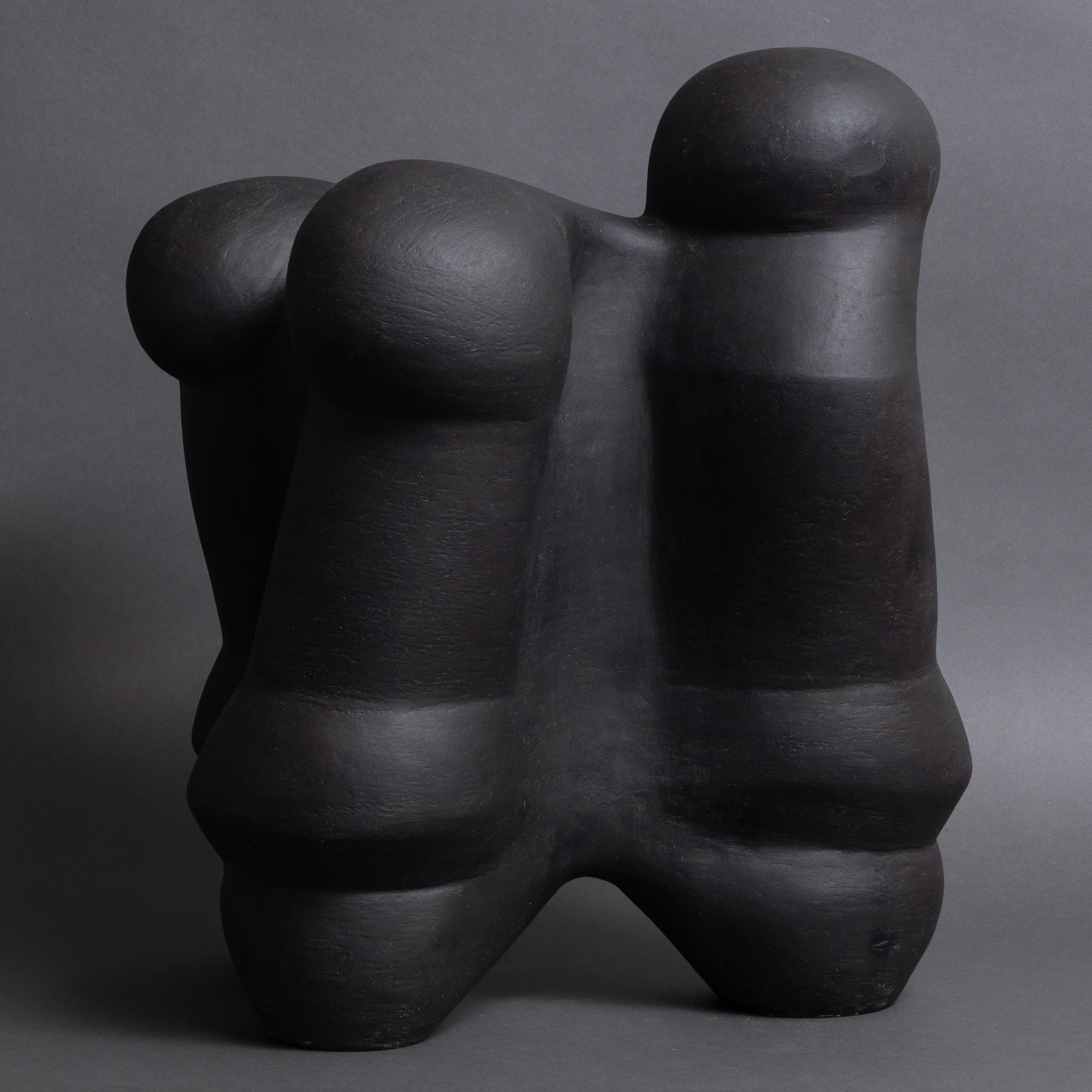 Suédois Grande sculpture en céramique abstraite et contemporaine de Bo Arenander, en stock en vente