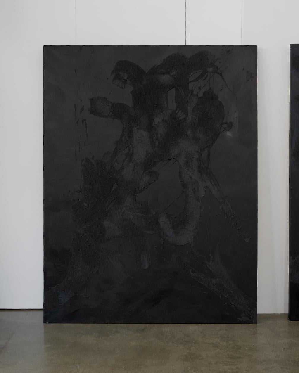 British Large Abstract Diptych, Mixed Media on Canvas by Alyse Stone RCA For Sale