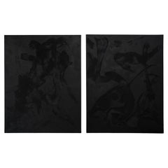 Large Abstract Diptych, Mixed Media on Canvas by Alyse Stone RCA