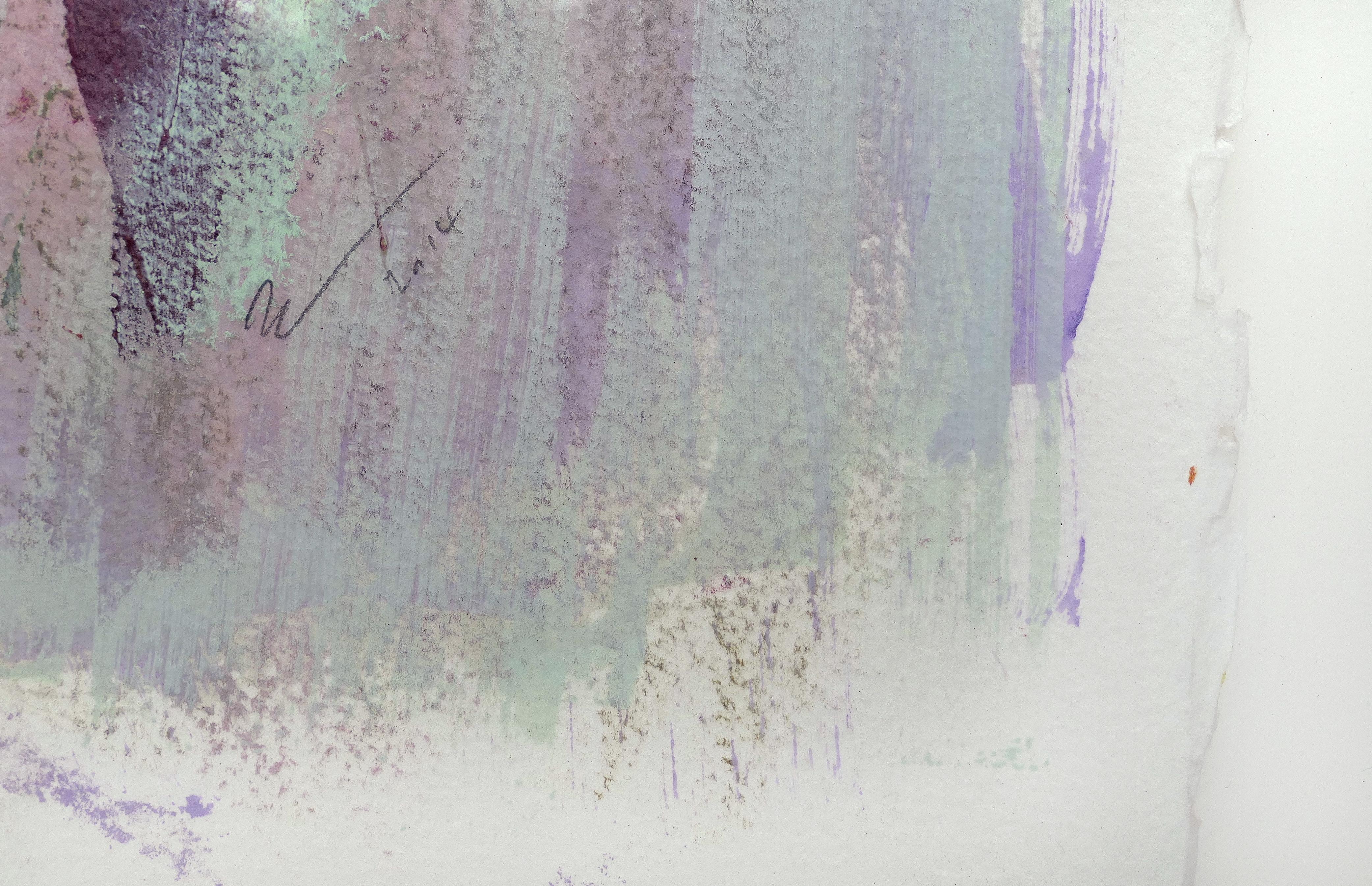 Grande peinture abstraite vintage en diptyque, signée, 2014, encadrée sous verre en vente 2