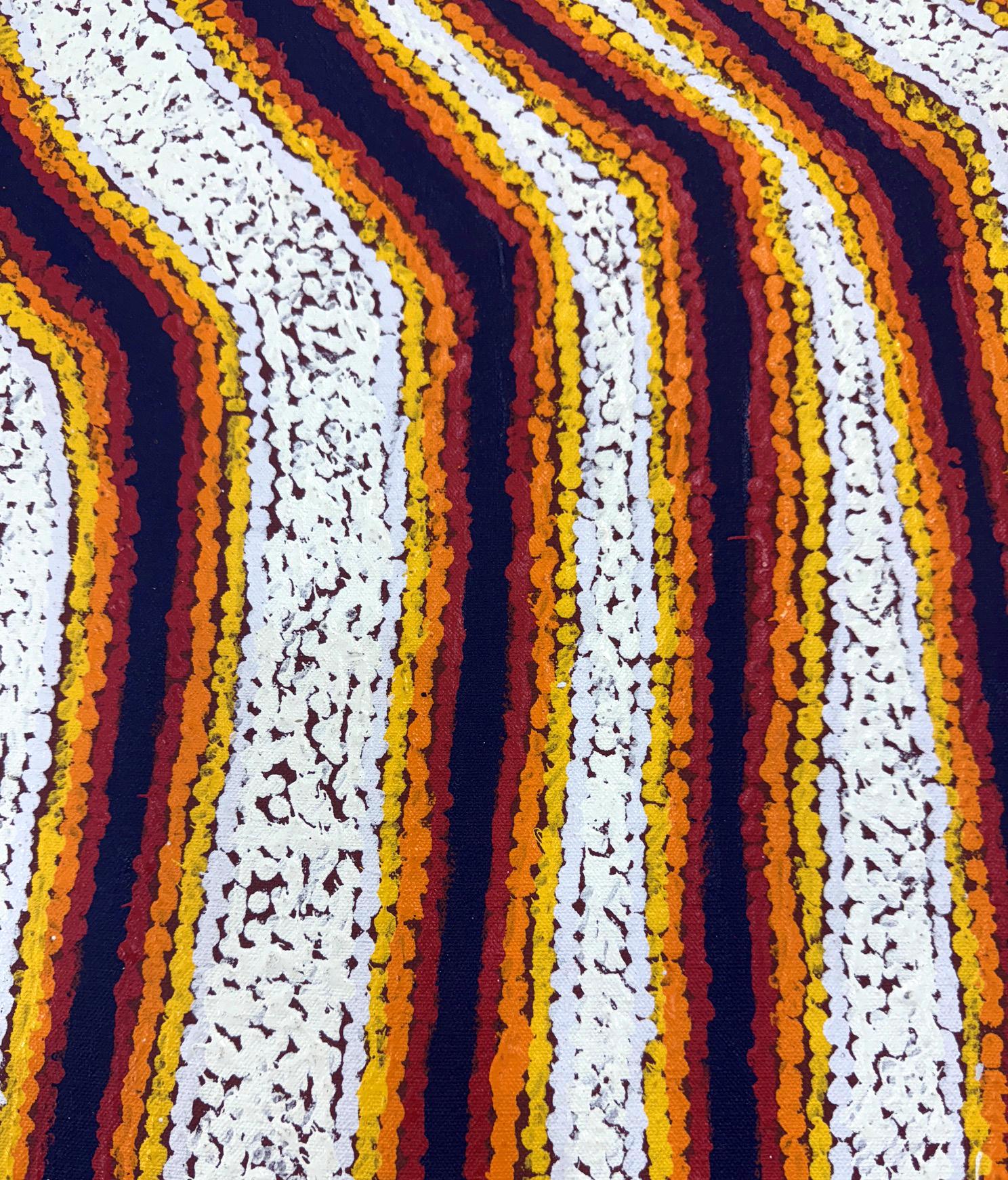 Large Abstract Dreamtime Aboriginal Painting by Eileen Napatjarri For Sale 1
