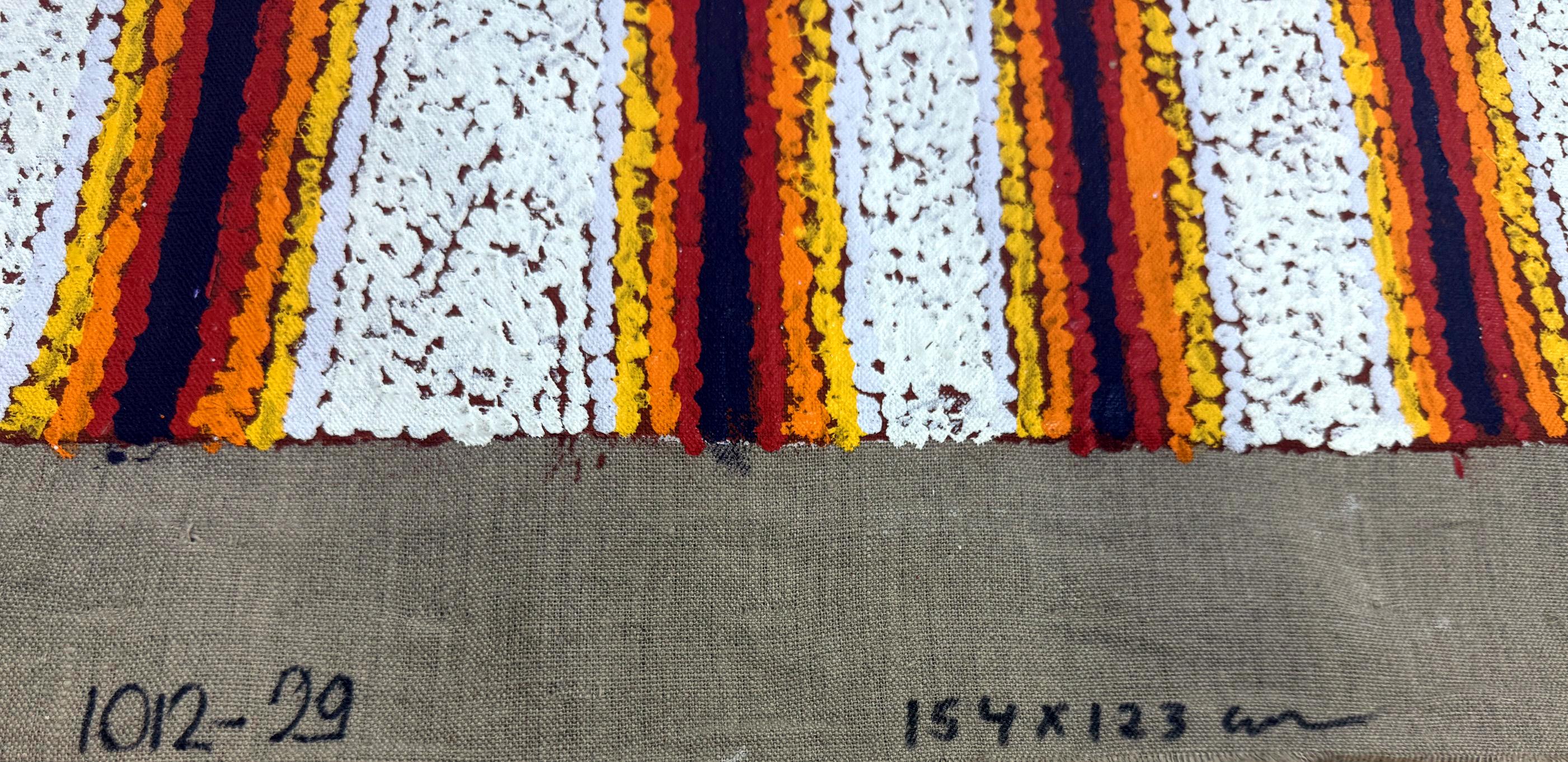 Large Abstract Dreamtime Aboriginal Painting by Eileen Napatjarri For Sale 5