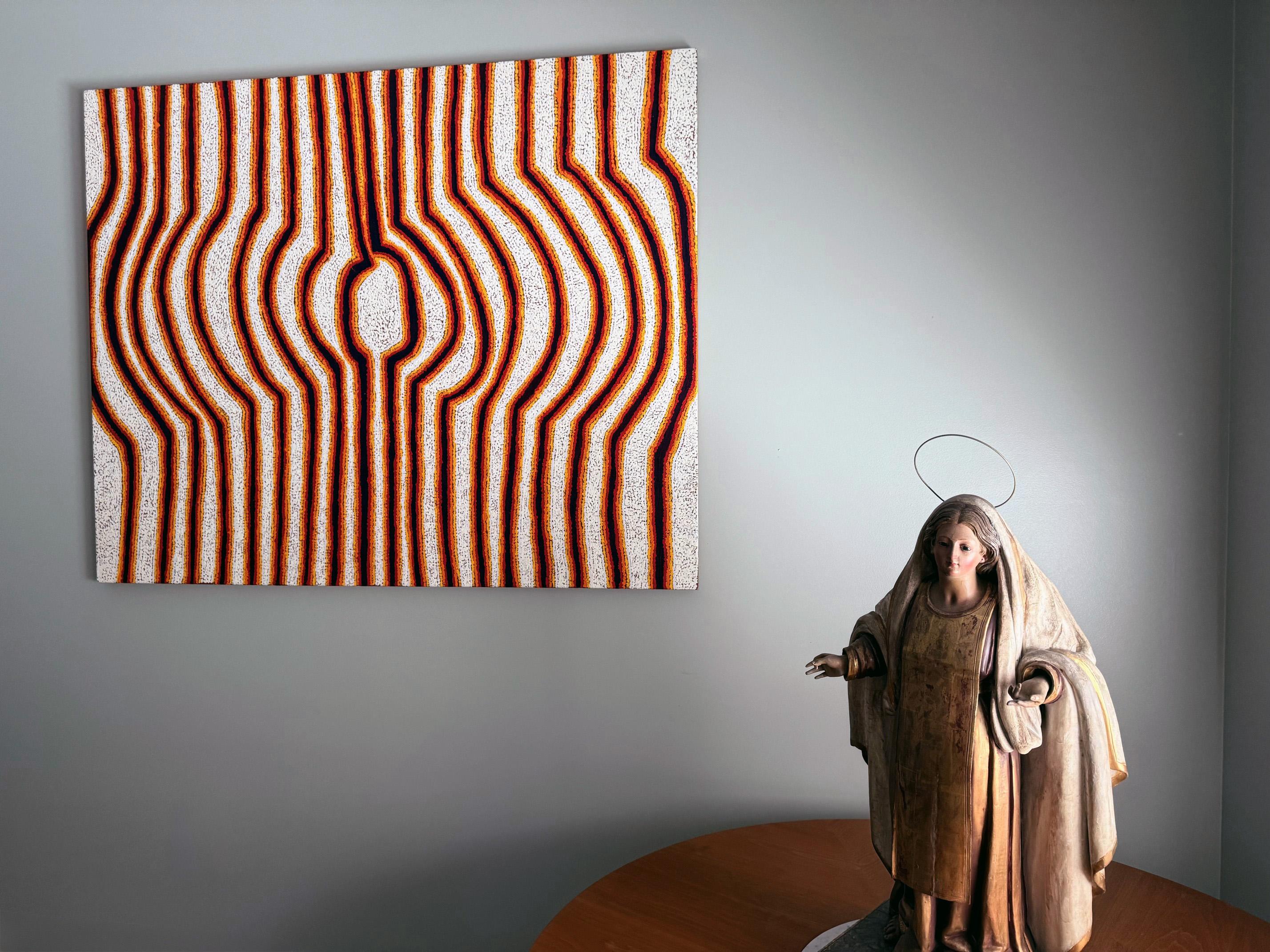 Große abstrakte Traumzeit Aborigine-Gemälde von Eileen Napatjarri (Moderne) im Angebot