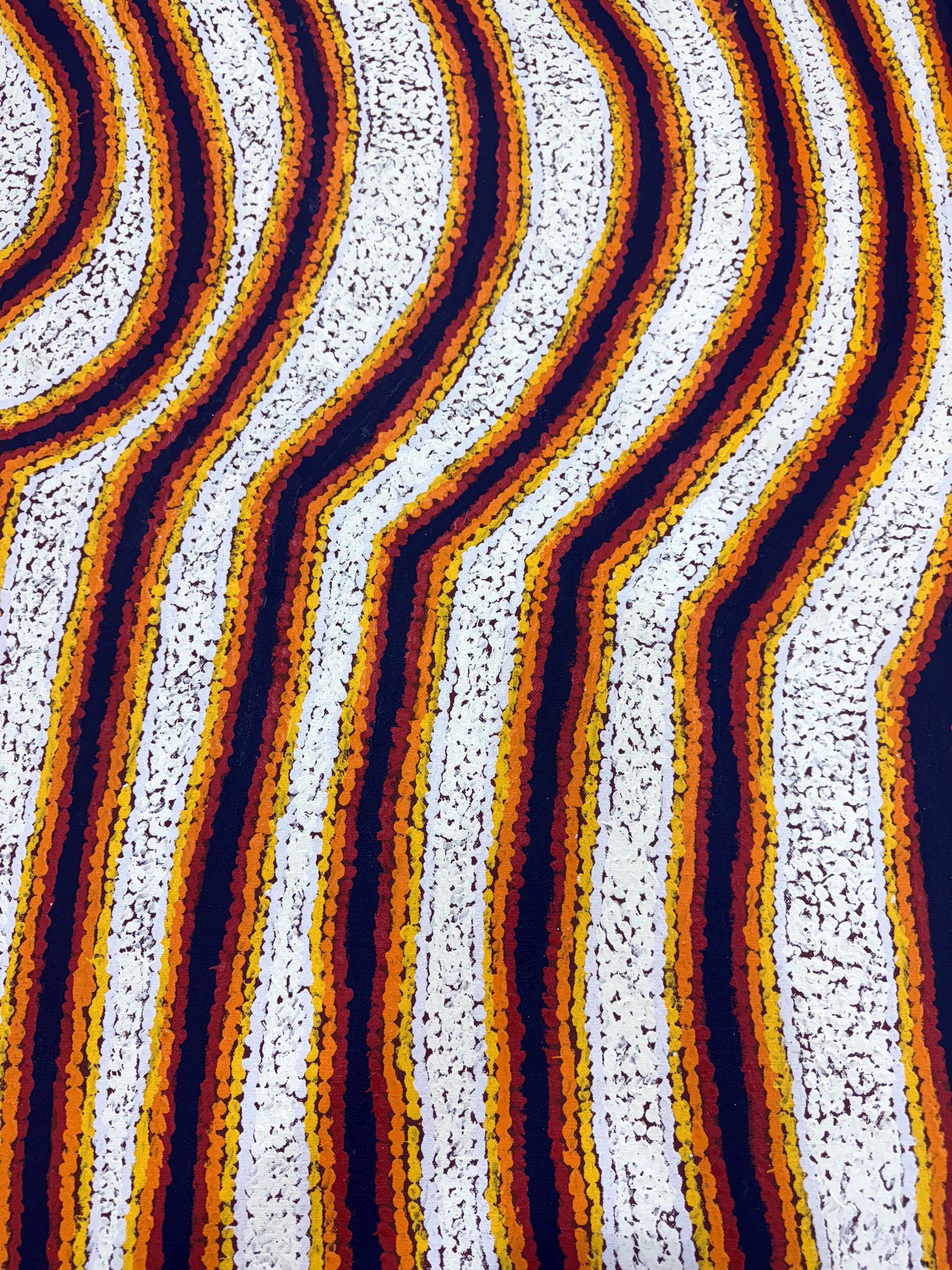 Contemporary Large Abstract Dreamtime Aboriginal Painting by Eileen Napatjarri For Sale