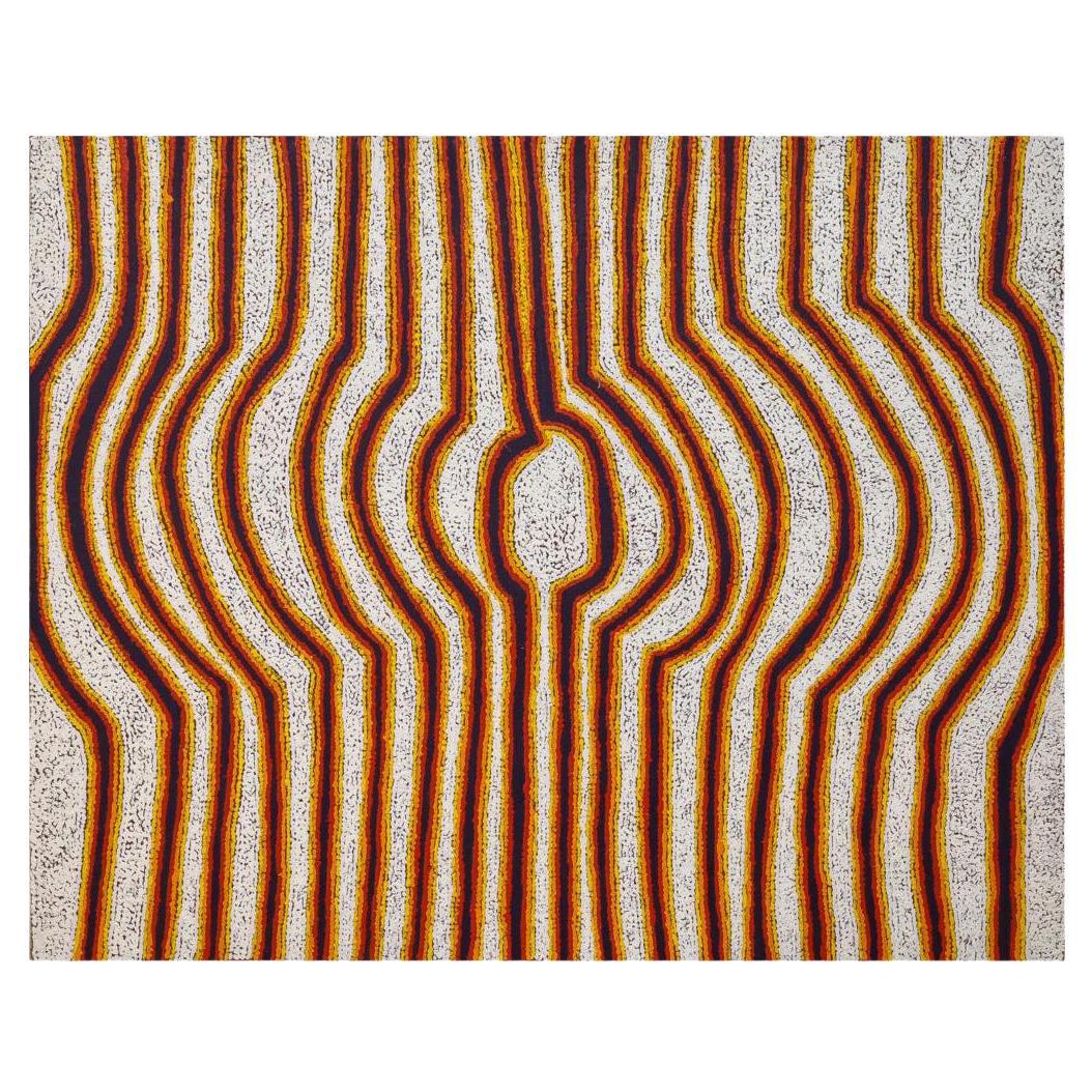 Large Abstract Dreamtime Aboriginal Painting by Eileen Napatjarri