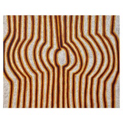 Grande dipinto aborigeno astratto Dreamtime di Eileen Napatjarri