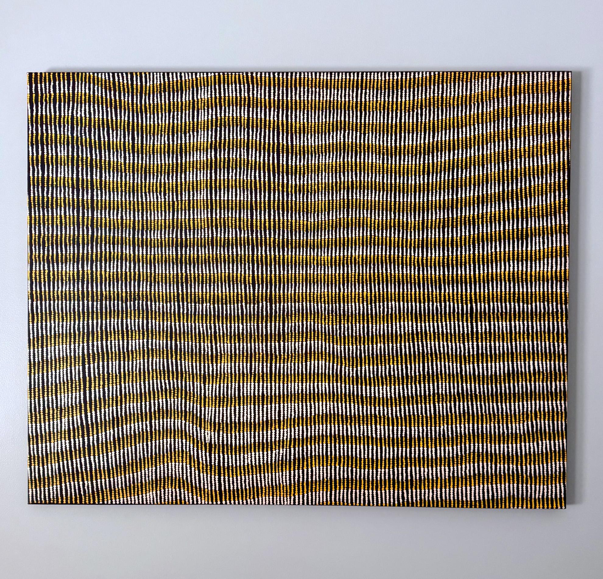 Title: Tali-Sandhills
Artist: Yukultji Napangat (1970s-)
Medium: Acrylic on canvas
Painted in early 2023.
Provenance: Comes with Certificate of Authenticity from the Australia Dream Art where the painting was originally purchased. Marked and stamped